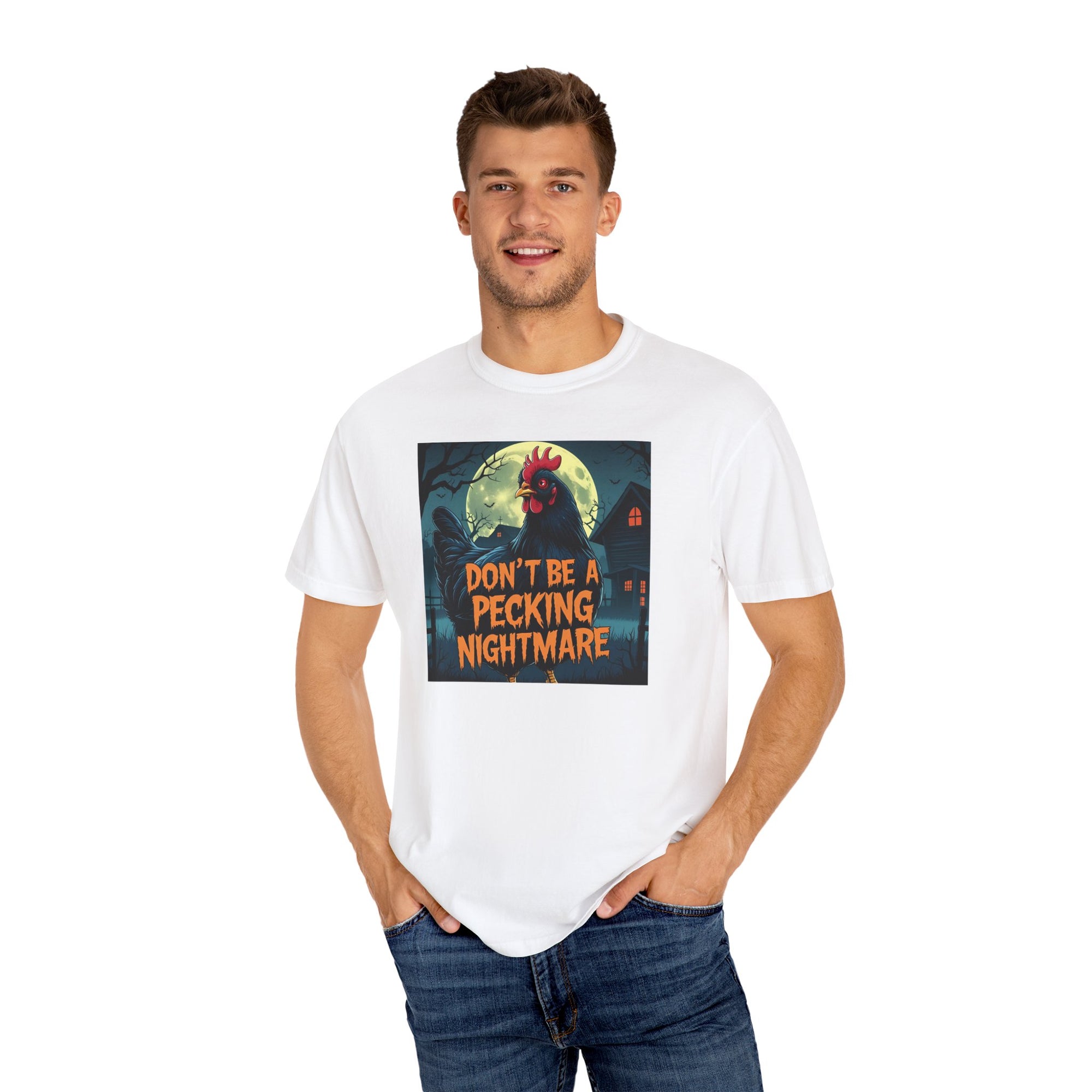 Don't Be a Pecking Nightmare T-shirt, Funny Halloween Shirt, Unisex Tee, Unique Gift, Seasonal Apparel, Spooky Vibe, Casual Wear
