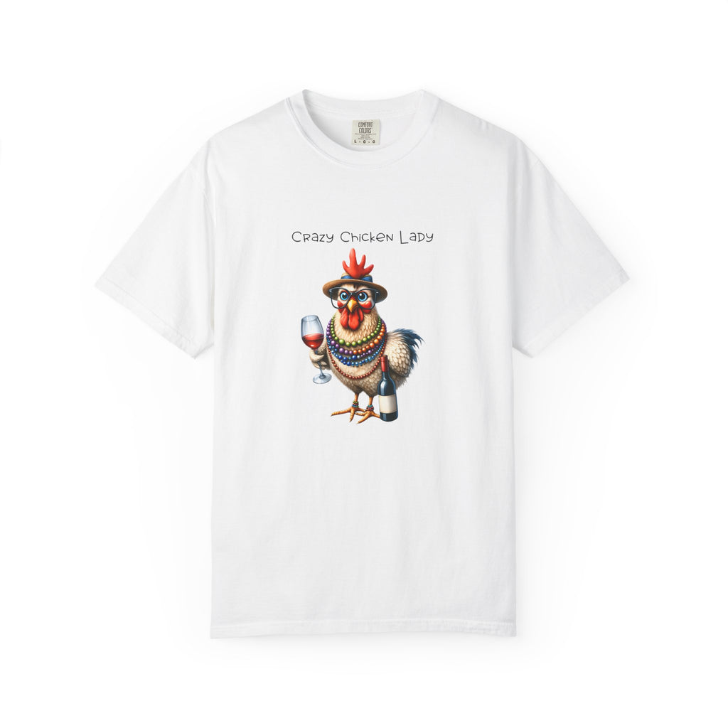 Crazy Chicken Lady Quirky Chicken T-Shirt, Funny Chicken Lady Tee, Casual Style for Chicken Lovers, Gift for Birthdays, Fun Farm-Themed Apparel