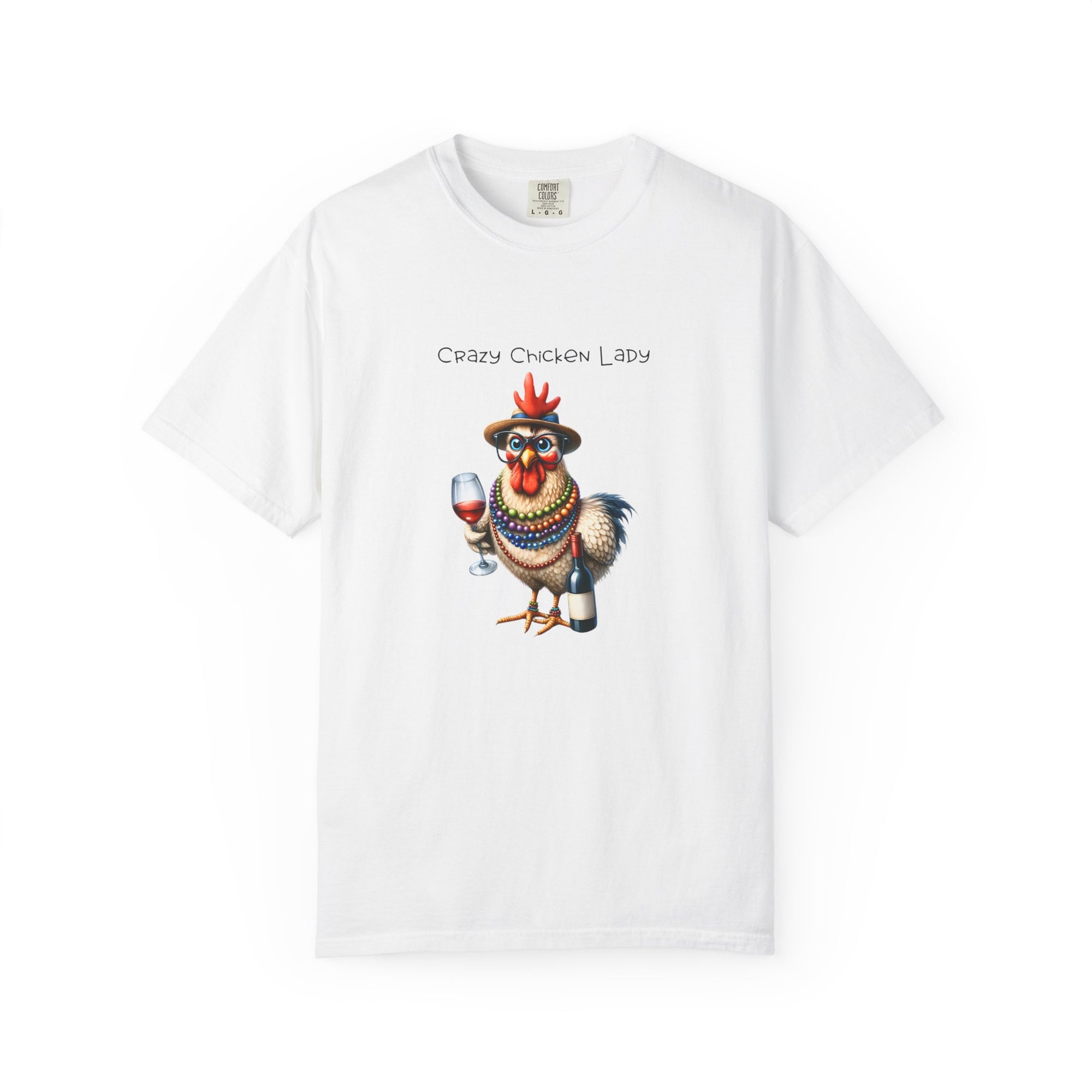 Crazy Chicken Lady Quirky Chicken T-Shirt, Funny Chicken Lady Tee, Casual Style for Chicken Lovers, Gift for Birthdays, Fun Farm-Themed Apparel