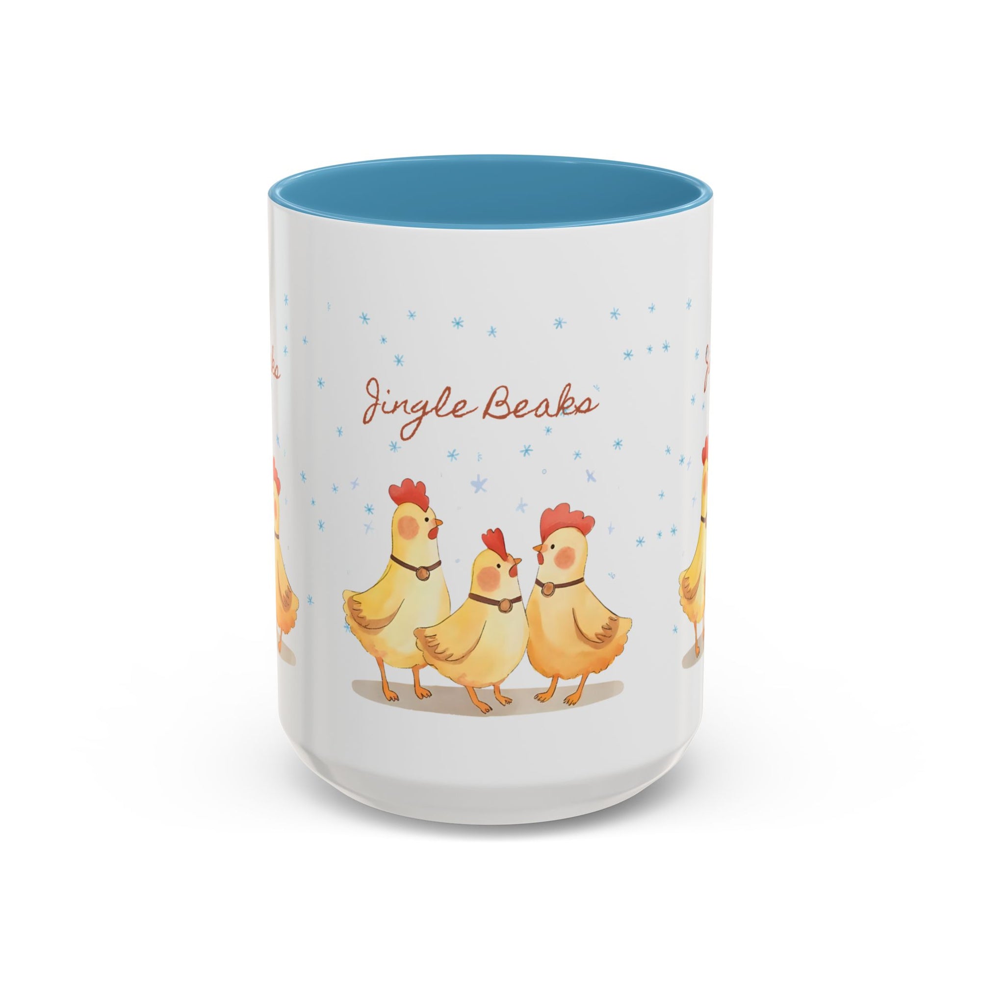Jingle Beaks Chicken Mug – Funny Holiday Coffee Cup – Farmhouse Christmas Gift for Chicken Lovers  Accent Coffee Mug, Cute Chickens Coffee Cup, Holiday Gift, Fun Kitchen Decor, Farmhouse Style Mug, Unique Present