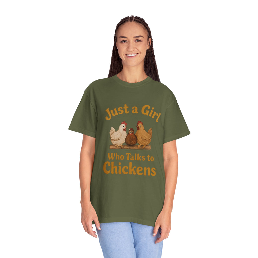 Just a Girl Who Talks to Chickens T-shirt | Fun Farm Tee, Gift for Chicken Lovers, Unisex Casual Wear, Quirky Animal Apparel, Country [...]