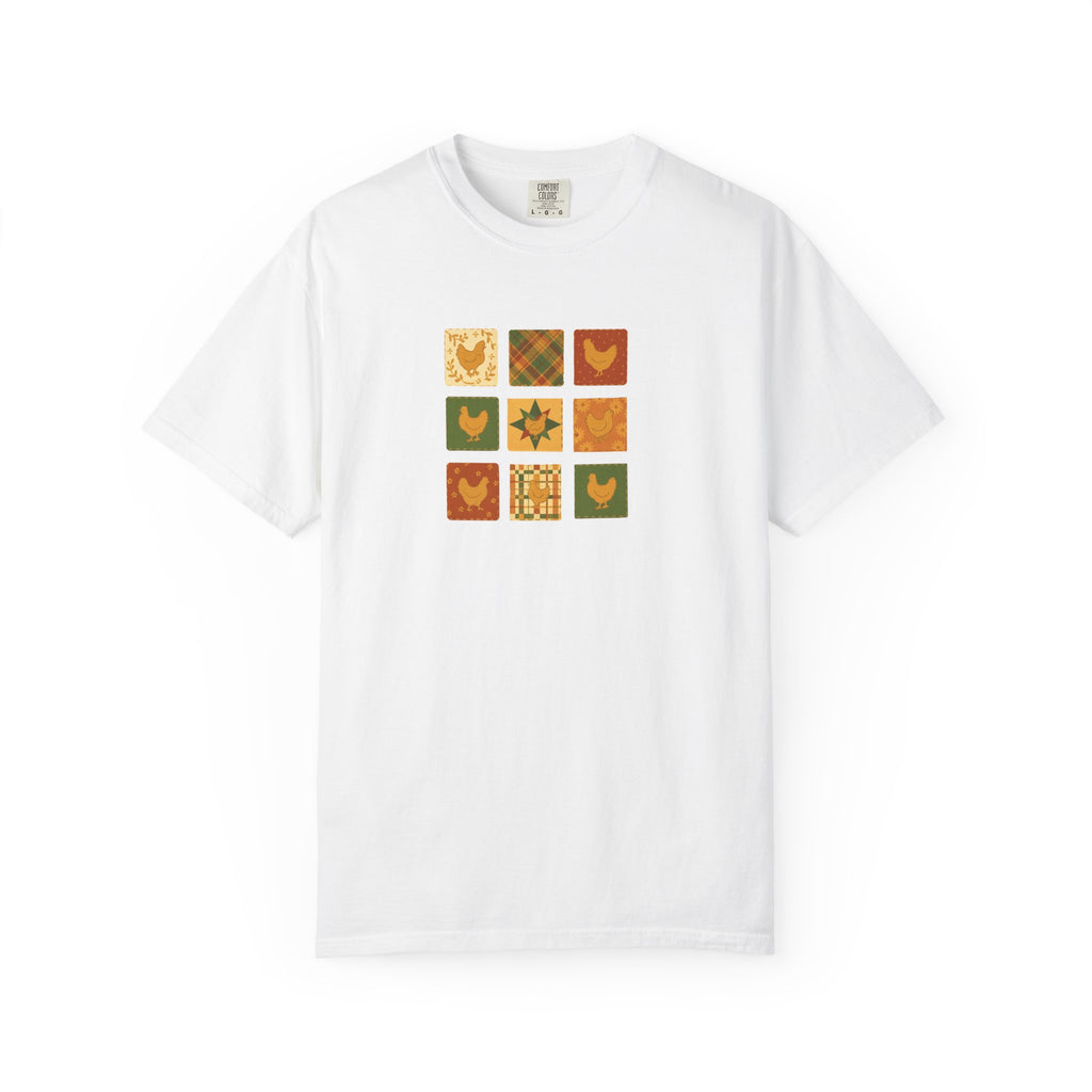 Chicken Quilt Unisex Garment-Dyed T-Shirt