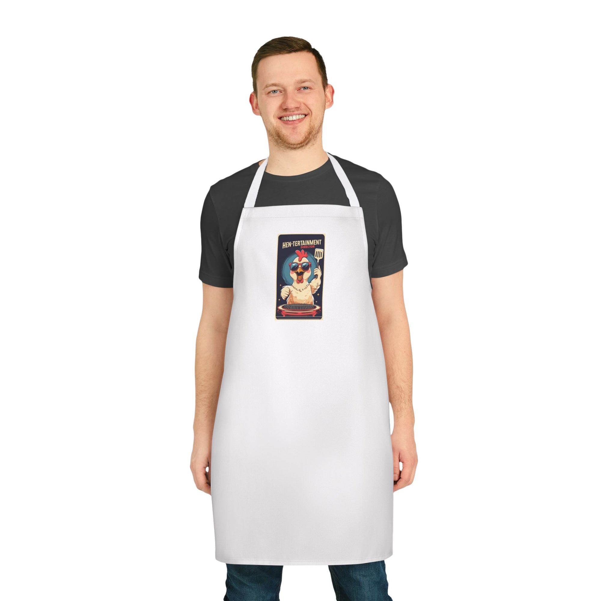 Hen-tertainment Director Chicken Humorous Farmhouse BBQ Cooking Apron - Hen-tertainment, Gift for Chefs, BBQ Lovers, and Chicken Lovers