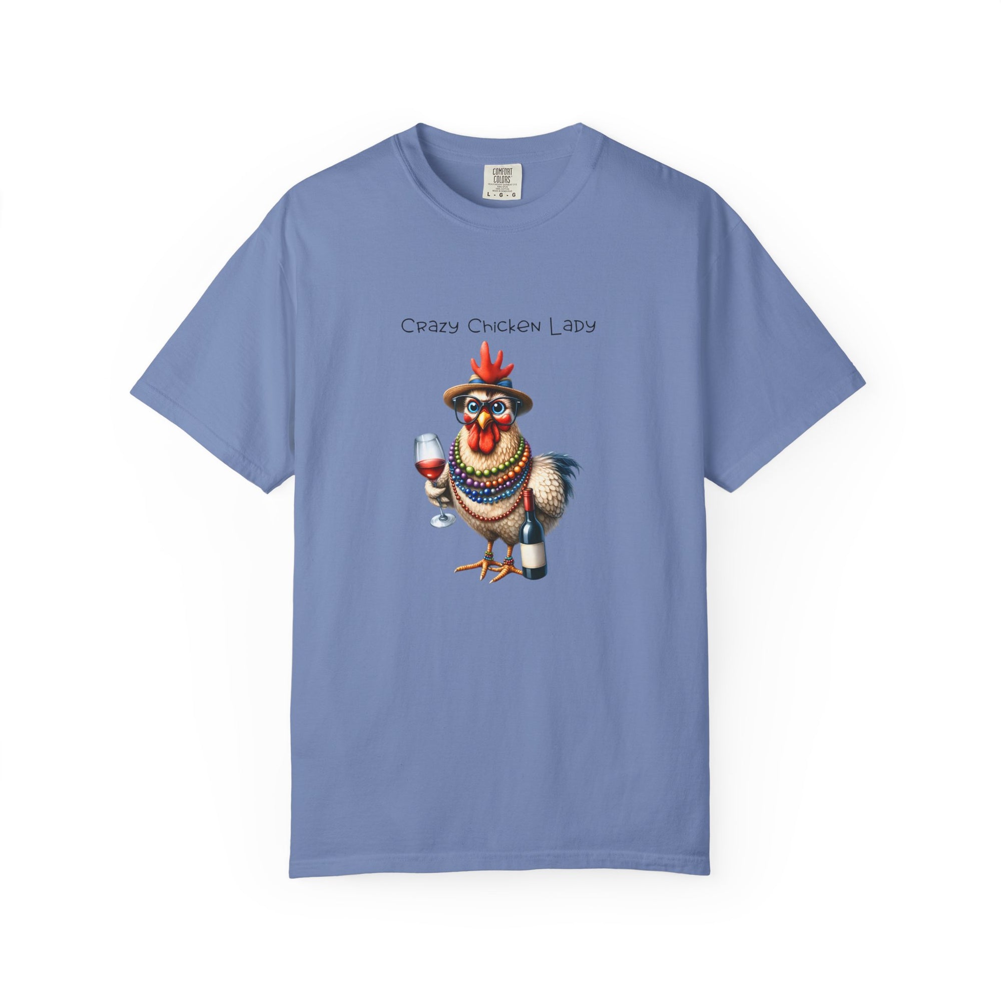 Crazy Chicken Lady Quirky Chicken T-Shirt, Funny Chicken Lady Tee, Casual Style for Chicken Lovers, Gift for Birthdays, Fun Farm-Themed Apparel