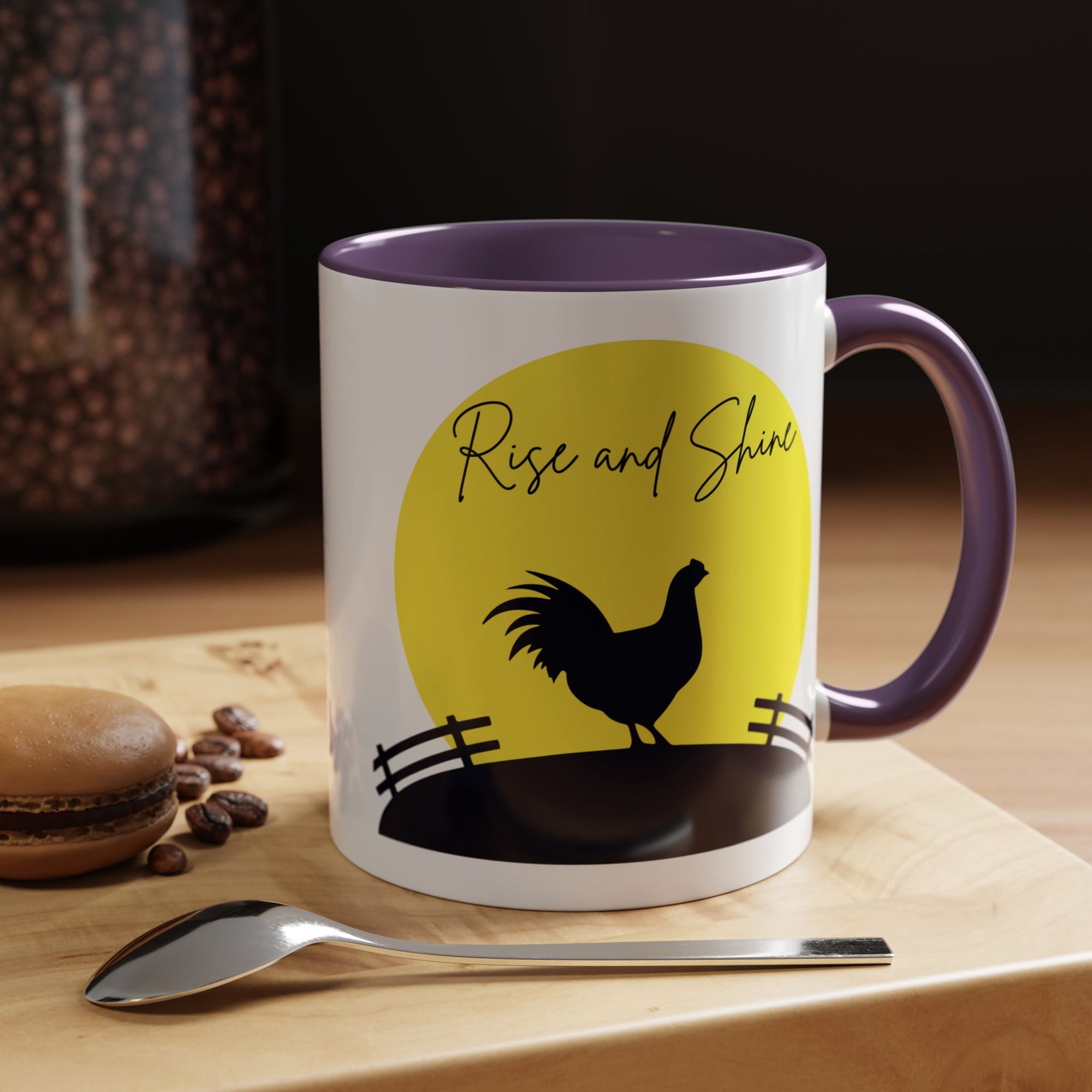 Rise and Shine Rooster Mug – Farmhouse Coffee Cup – Chicken Lover Gift – Country Kitchen Decor – Morning Coffee Tea Mug