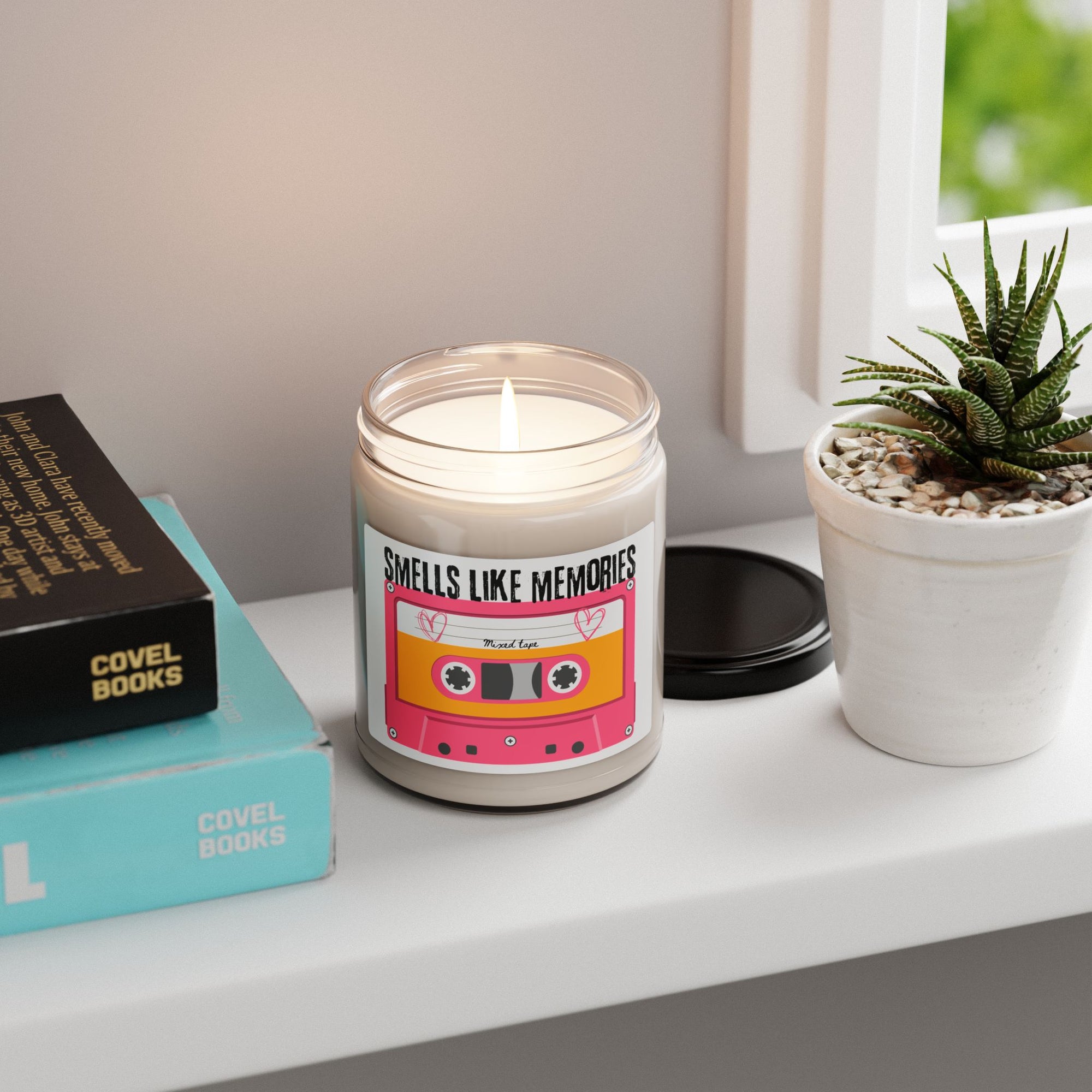 Smells Like Memories Mixed Tape Scented Soy Candle with Retro Cassette Design, Perfect for Gifting, Home Decor, Relaxation, Aromatherapy, Made for Any Occasion