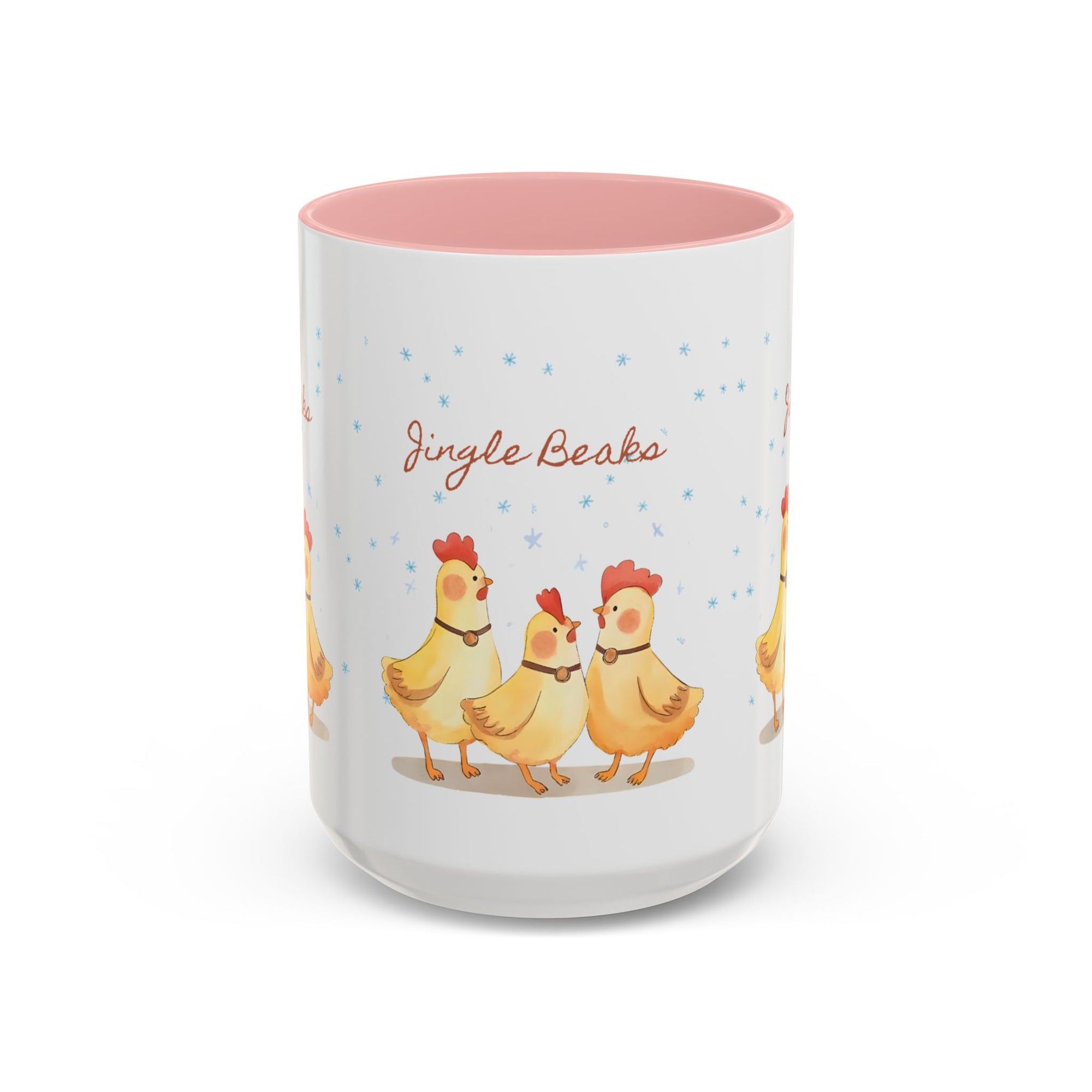 Jingle Beaks Chicken Mug – Funny Holiday Coffee Cup – Farmhouse Christmas Gift for Chicken Lovers  Accent Coffee Mug, Cute Chickens Coffee Cup, Holiday Gift, Fun Kitchen Decor, Farmhouse Style Mug, Unique Present