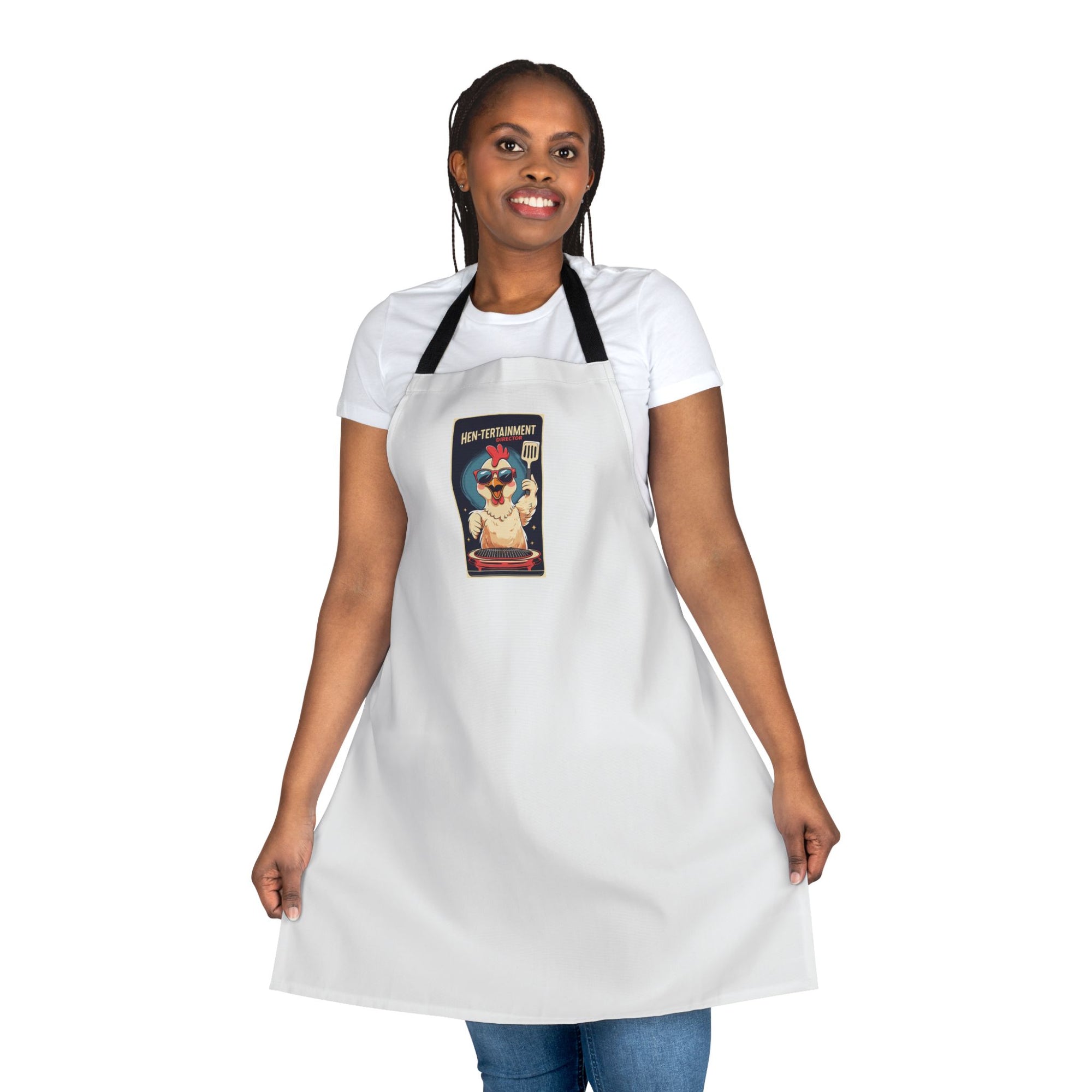 Hen-tertainment Director Chicken Humorous Farmhouse BBQ Cooking Apron - Hen-tertainment, Gift for Chefs, BBQ Lovers, and Chicken Lovers