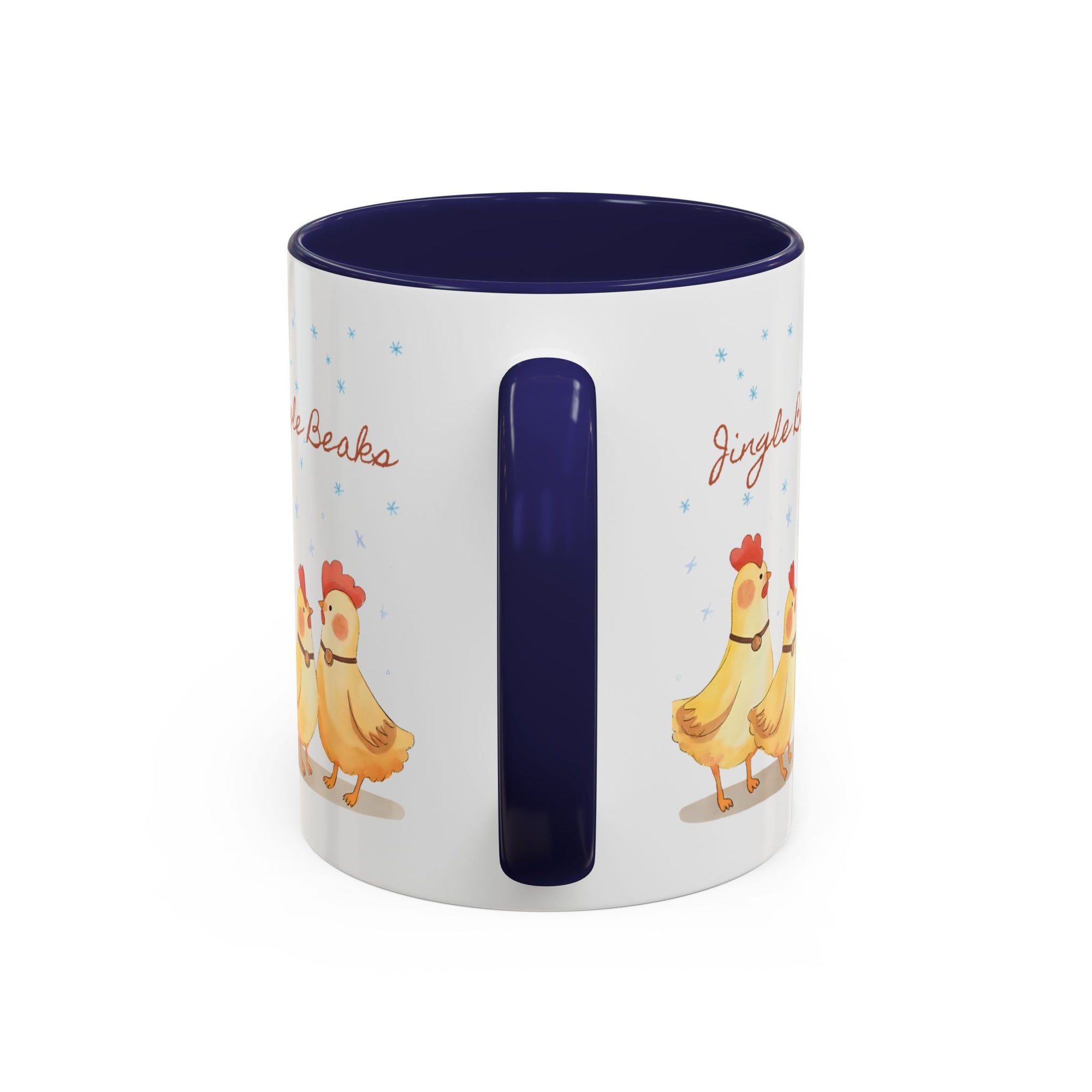 Jingle Beaks Chicken Mug – Funny Holiday Coffee Cup – Farmhouse Christmas Gift for Chicken Lovers  Accent Coffee Mug, Cute Chickens Coffee Cup, Holiday Gift, Fun Kitchen Decor, Farmhouse Style Mug, Unique Present