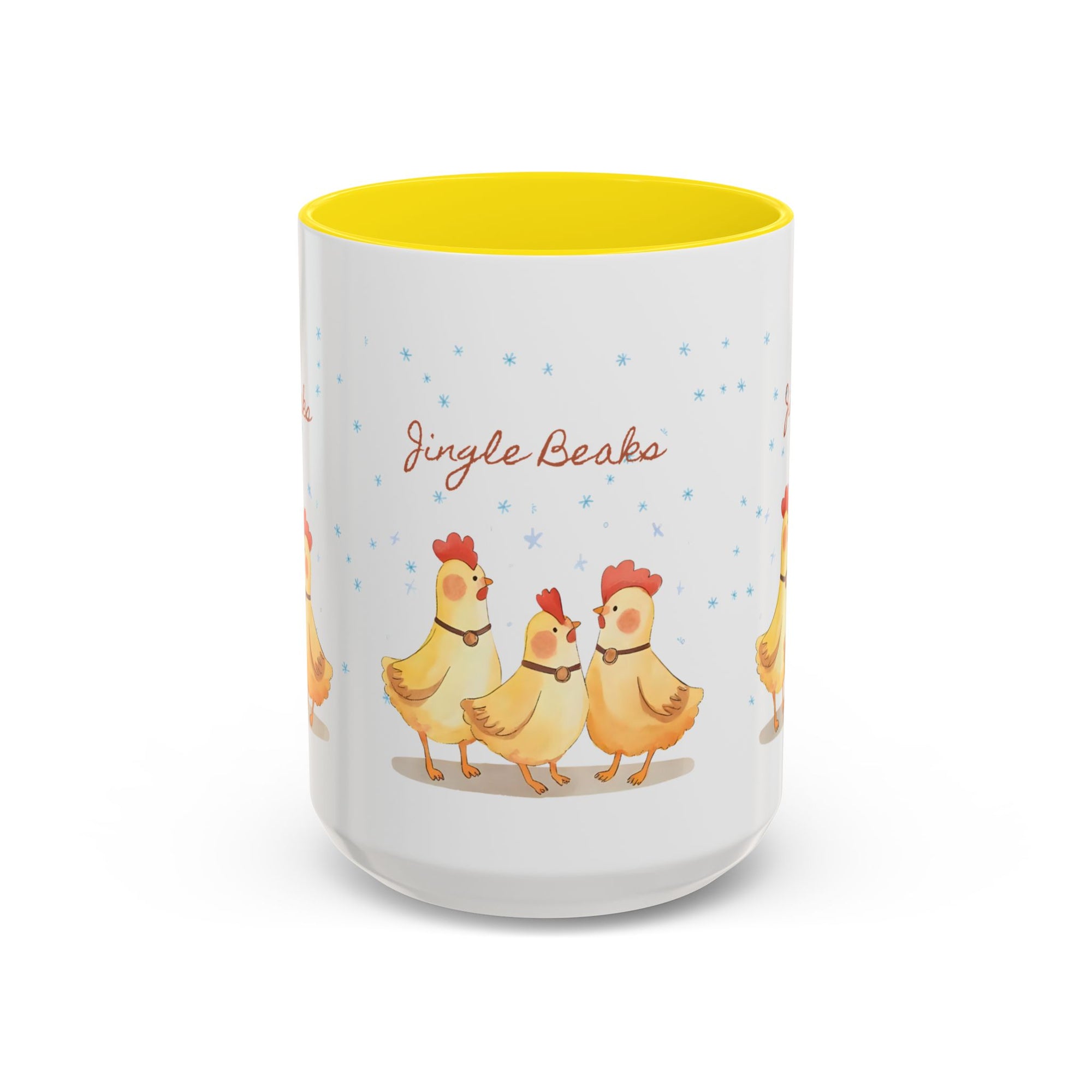 Jingle Beaks Chicken Mug – Funny Holiday Coffee Cup – Farmhouse Christmas Gift for Chicken Lovers  Accent Coffee Mug, Cute Chickens Coffee Cup, Holiday Gift, Fun Kitchen Decor, Farmhouse Style Mug, Unique Present