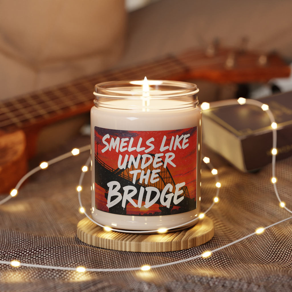Smells Like Under the Bridge Soy Candle | 90s Nostalgia Gift | Red Hot Chili Peppers Inspired Candle | Retro Funny Candle for Music Lovers