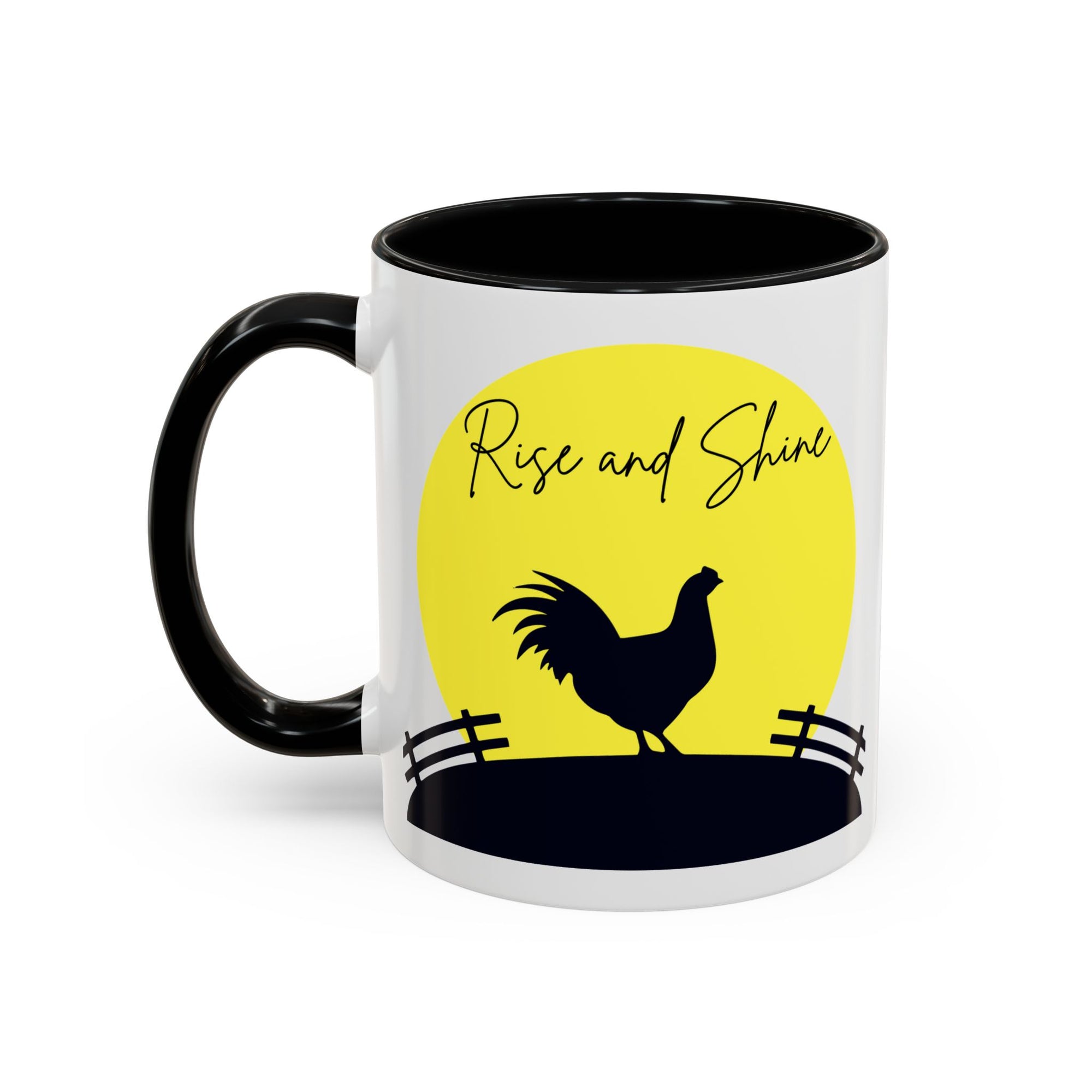 Rise and Shine Rooster Mug – Farmhouse Coffee Cup – Chicken Lover Gift – Country Kitchen Decor – Morning Coffee Tea Mug