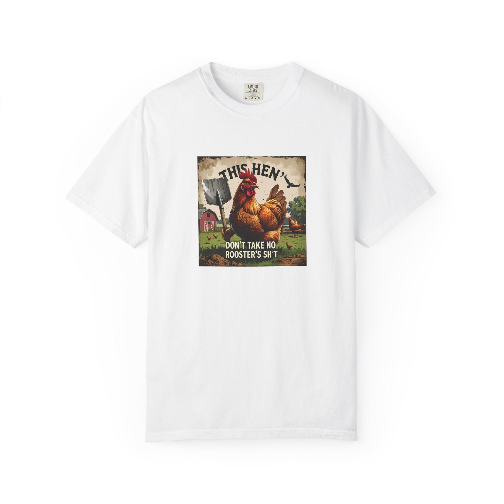 Funny Hen Rooster T-Shirt, Unisex Vintage Vibe, Farmhouse Decor, Gift for Animal Lovers, Great for Casual Wear, Farm Themed apparel, Humor Shirt