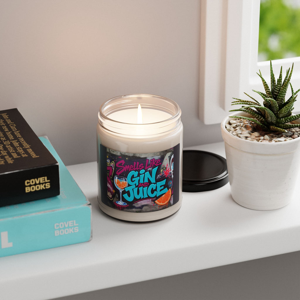 Smells Like Gin and Juice Soy Candle | 90s Nostalgia Gift | Snoop Dogg Inspired Candle | Retro Funny Candle for Music Lovers