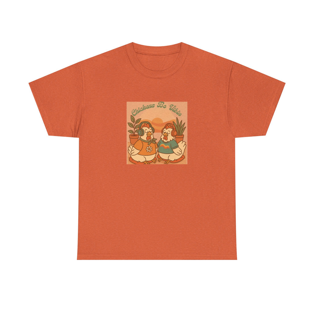 Chickens Be Vibin' Retro Vibes Unisex Tee, Cute Graphic T-Shirt, Casual Wear, Gift for Friends, Summer Outfit, Everyday Style