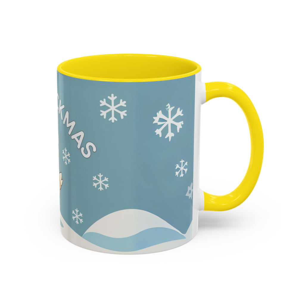 Merry Chickmas Christmas Chicken Accent Coffee Mug - Cute Holiday Gift, Festive Drinkware, Winter Celebration, Merry Chickmas, Funny Holiday Gift for Chicken Moms