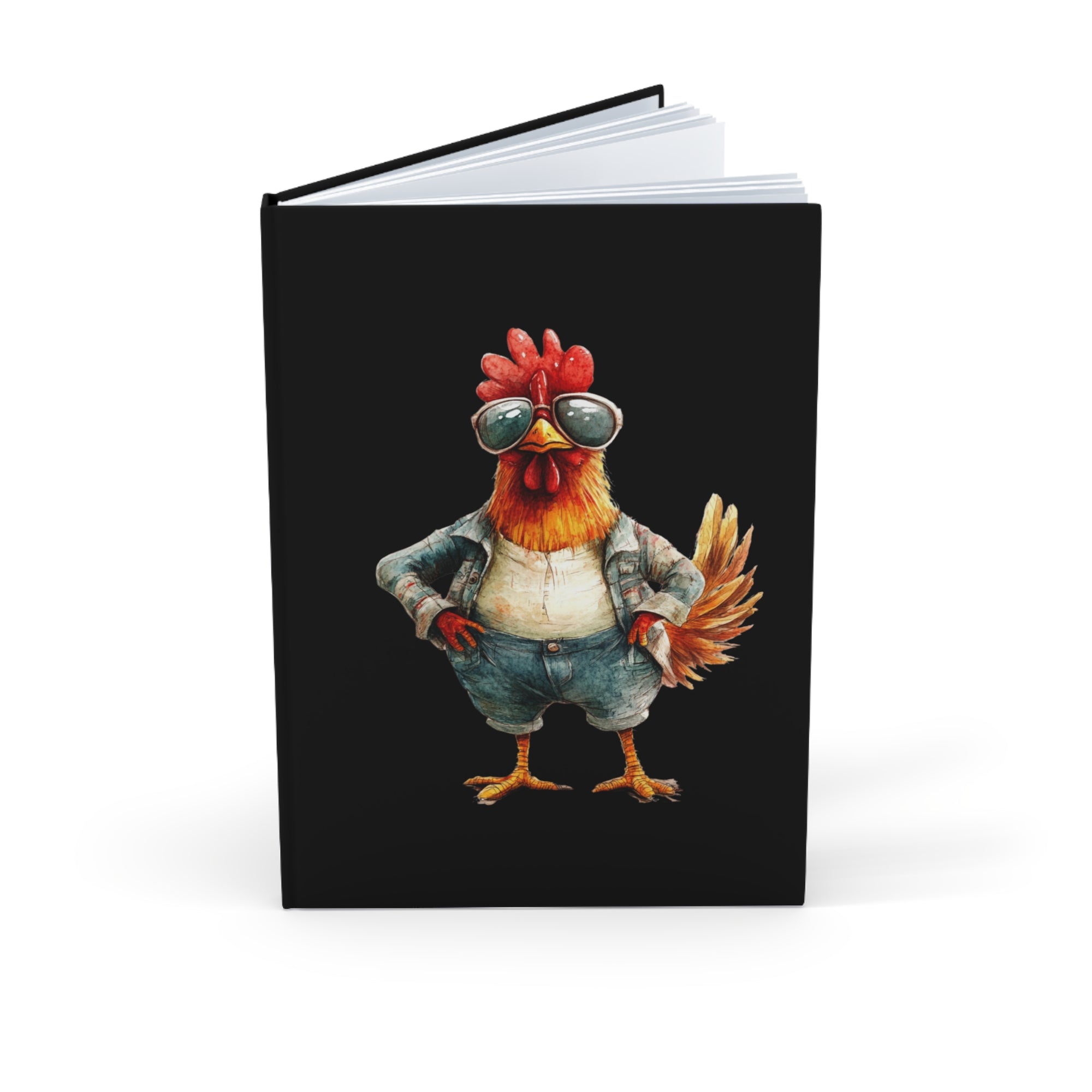 Cool Rooster Hardcover Journal | Funny Notebook for Writers, Sketching, Journaling, Gifts for Farmers, Unique Desk Accessories