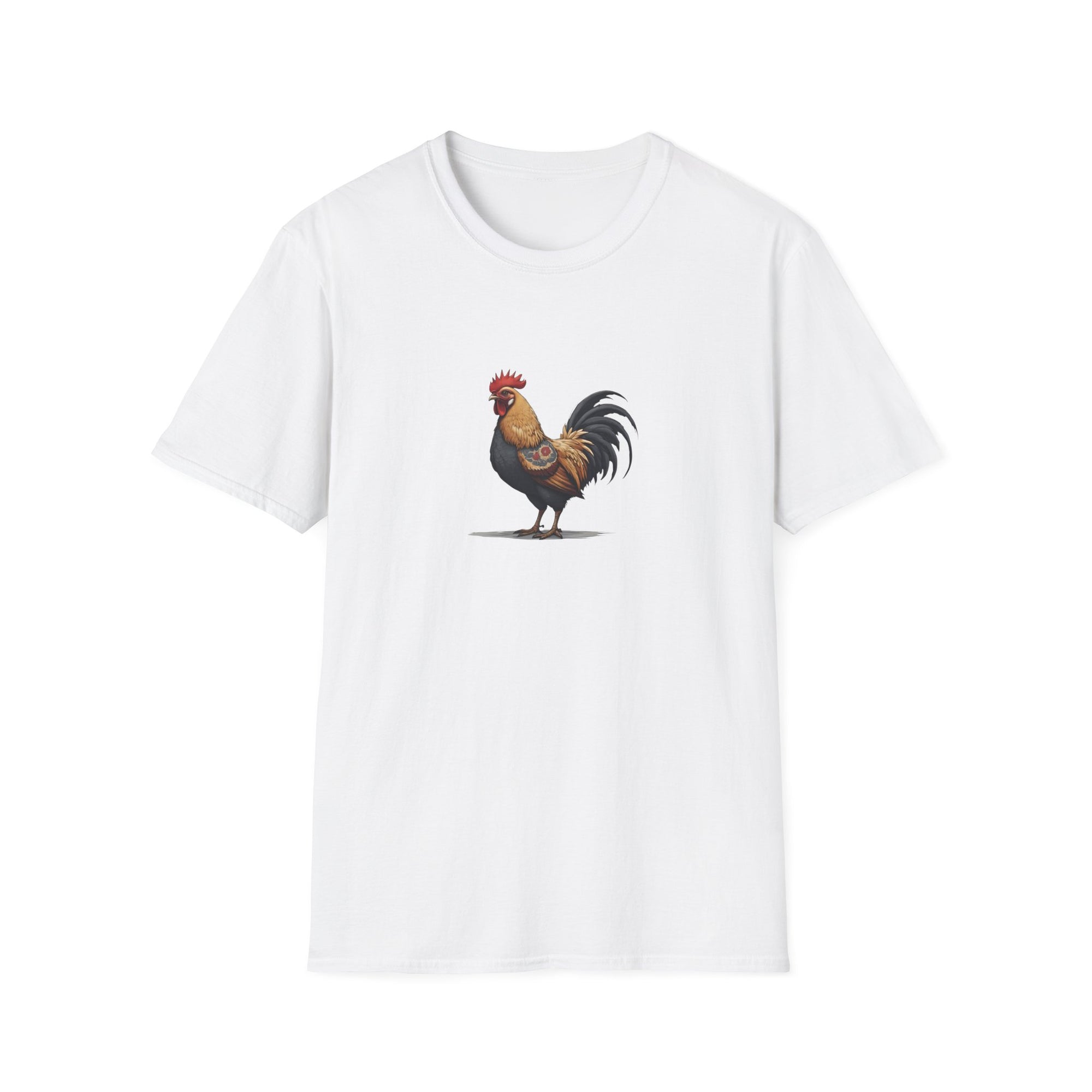 Rooster with Tattoo Wing Unisex T-Shirt