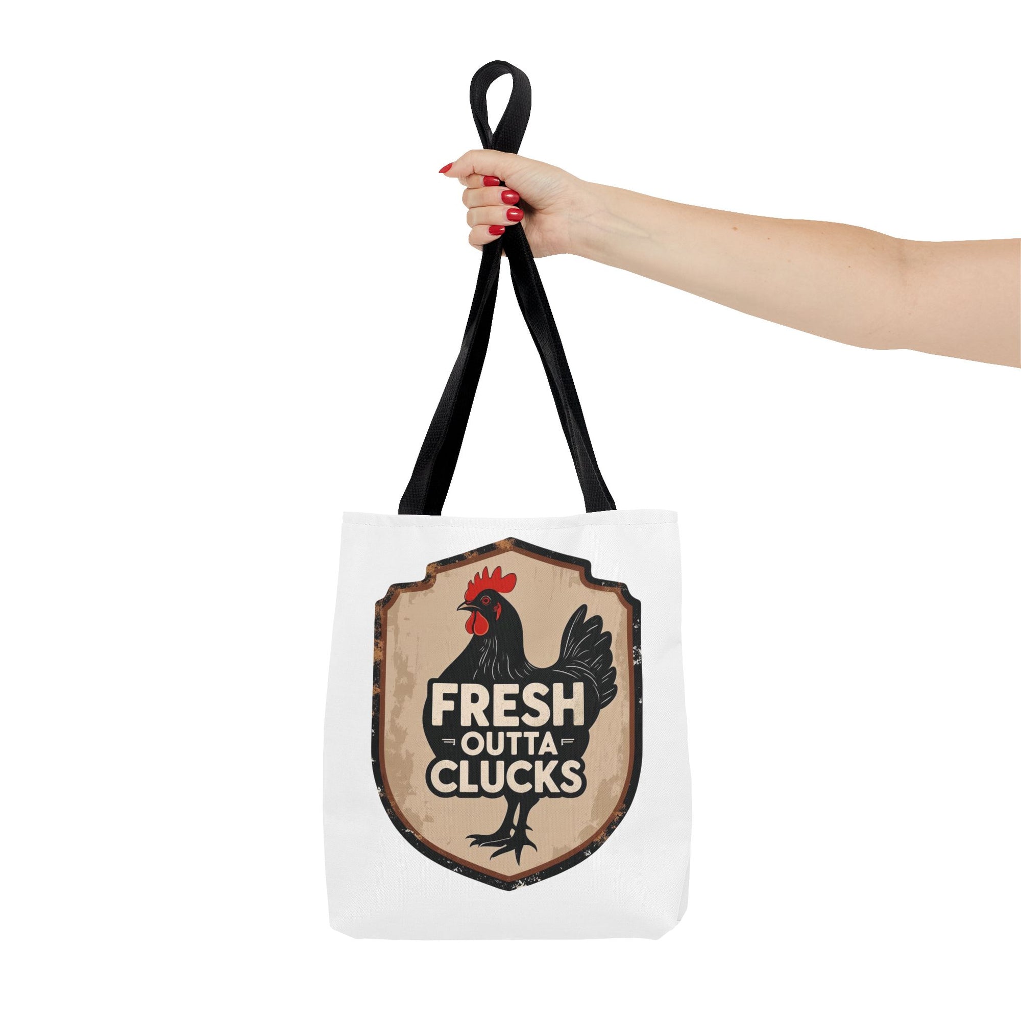 Fresh Outta Clucks Chicken Tote Bag – Funny Farmhouse Market Bag – Gift for Chicken Moms