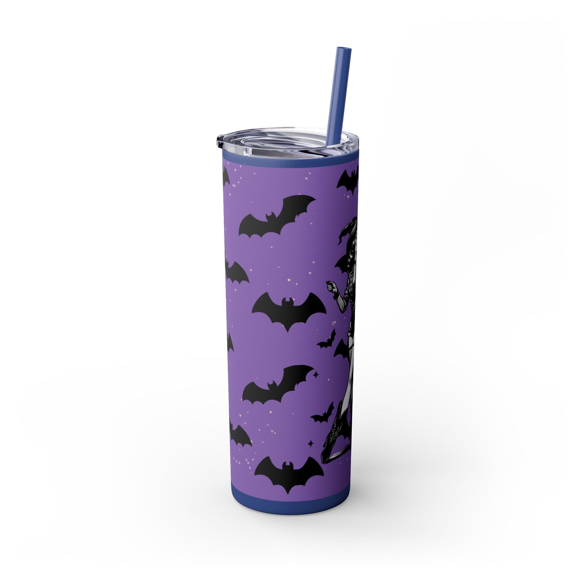 Halloween-Themed Skinny Tumbler with Straw, 20oz | Perfect for Spooky Parties, Trick or Treating, Gifting, or Everyday Use