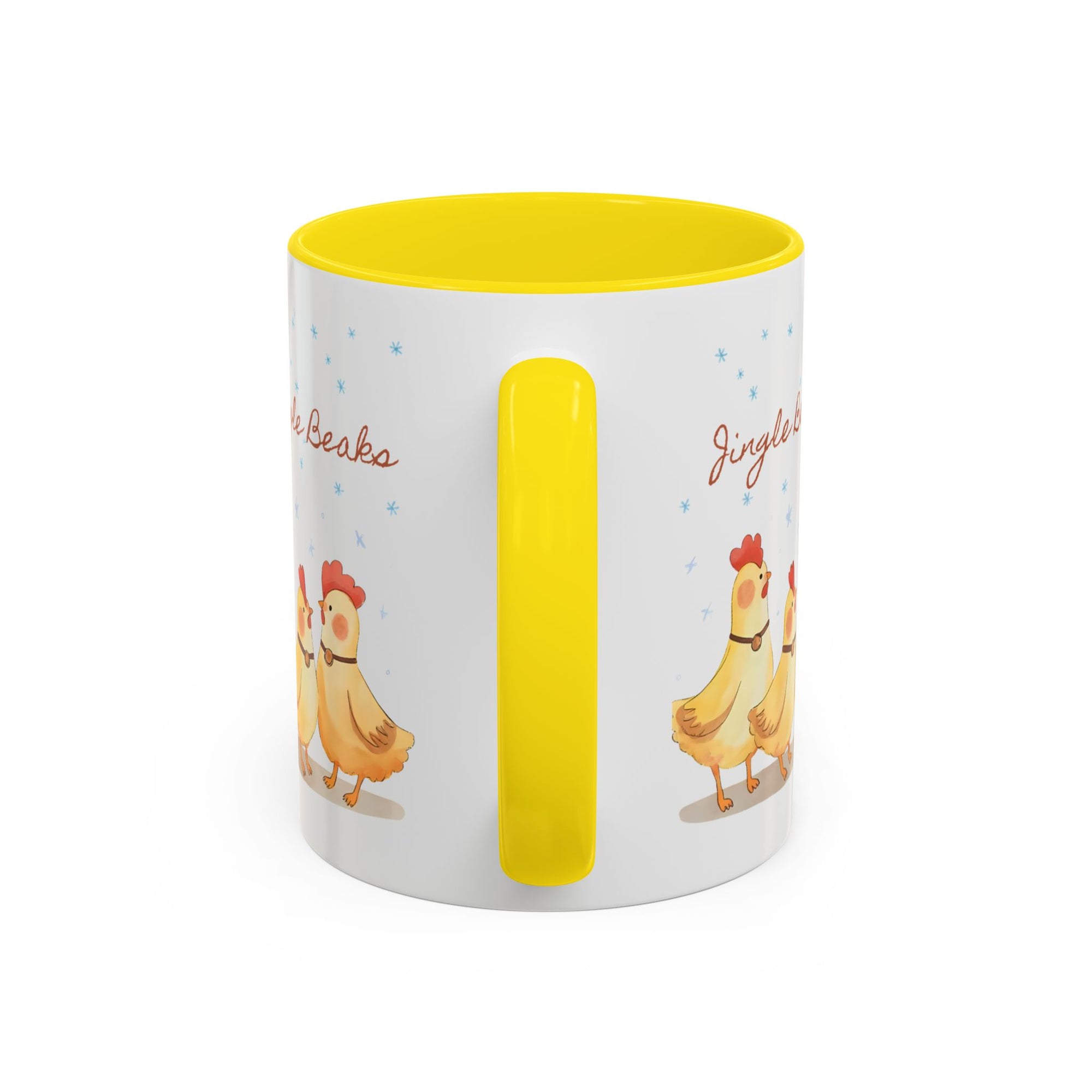 Jingle Beaks Chicken Mug – Funny Holiday Coffee Cup – Farmhouse Christmas Gift for Chicken Lovers  Accent Coffee Mug, Cute Chickens Coffee Cup, Holiday Gift, Fun Kitchen Decor, Farmhouse Style Mug, Unique Present