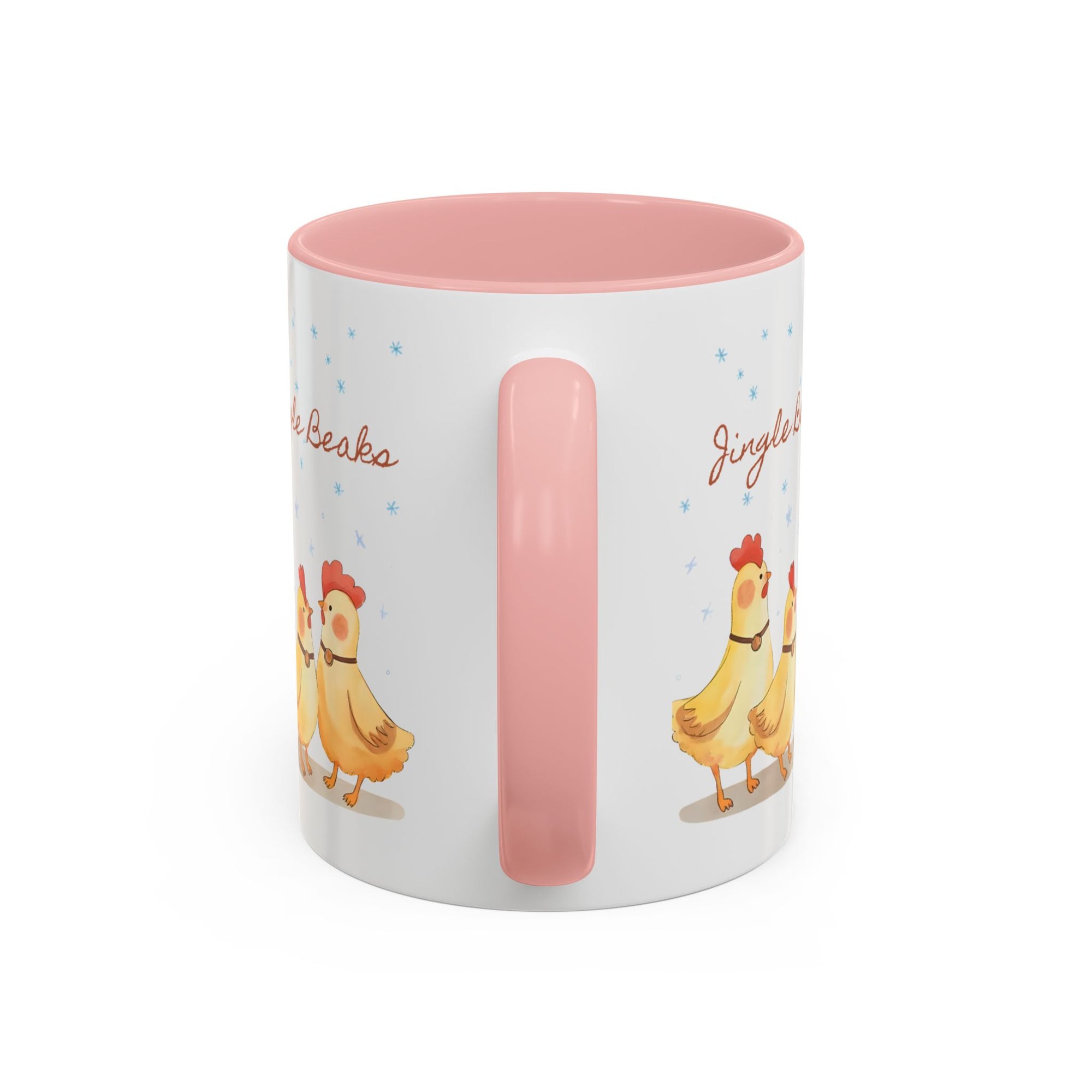 Jingle Beaks Chicken Mug – Funny Holiday Coffee Cup – Farmhouse Christmas Gift for Chicken Lovers  Accent Coffee Mug, Cute Chickens Coffee Cup, Holiday Gift, Fun Kitchen Decor, Farmhouse Style Mug, Unique Present
