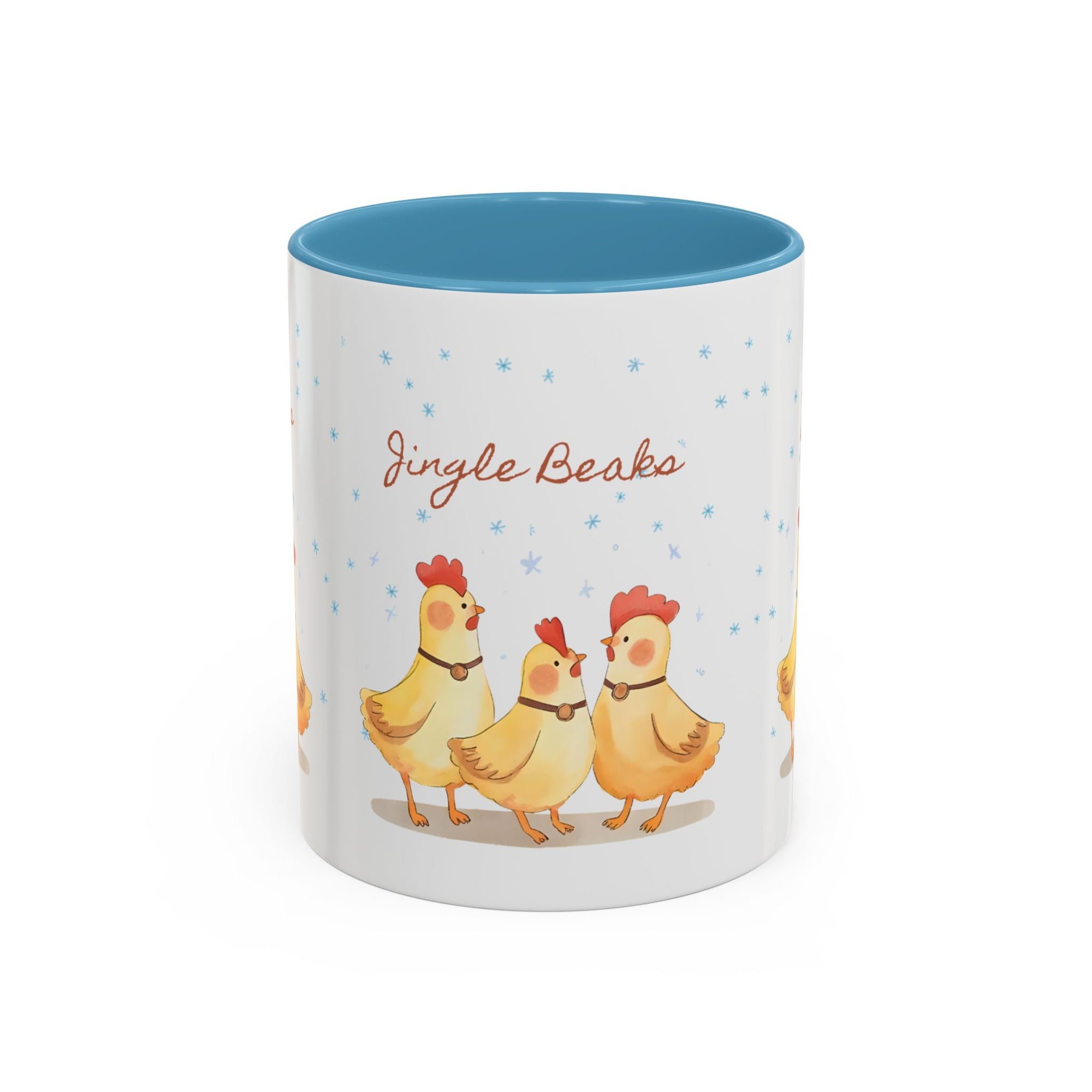 Jingle Beaks Chicken Mug – Funny Holiday Coffee Cup – Farmhouse Christmas Gift for Chicken Lovers  Accent Coffee Mug, Cute Chickens Coffee Cup, Holiday Gift, Fun Kitchen Decor, Farmhouse Style Mug, Unique Present
