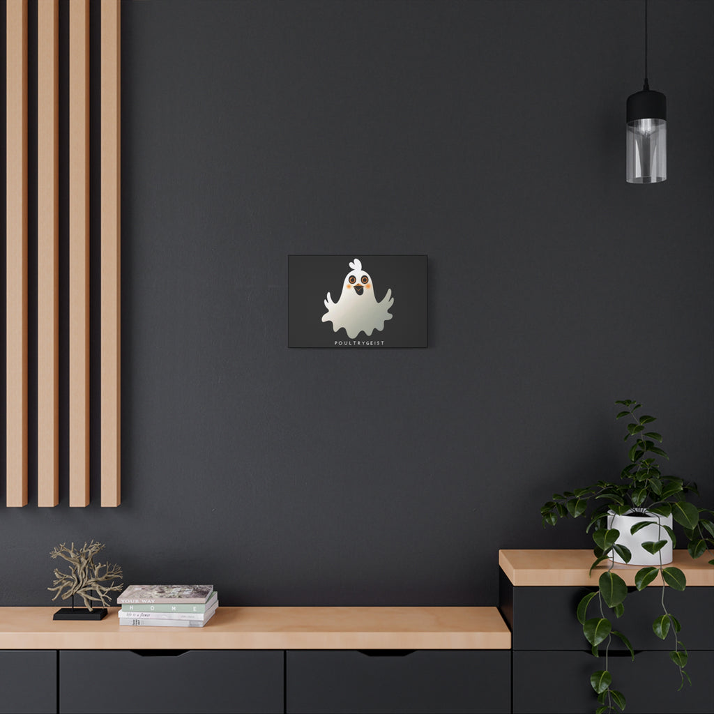 Poultrygeist Chicken Halloween Wall Art – Funny Farmhouse Spooky Decor – Gift for Chicken Lovers Whimsical Canvas Wall Art, Poultrygeist Decor, Cute Ghost Art, Halloween Home Decor, Fun Wall Hanging