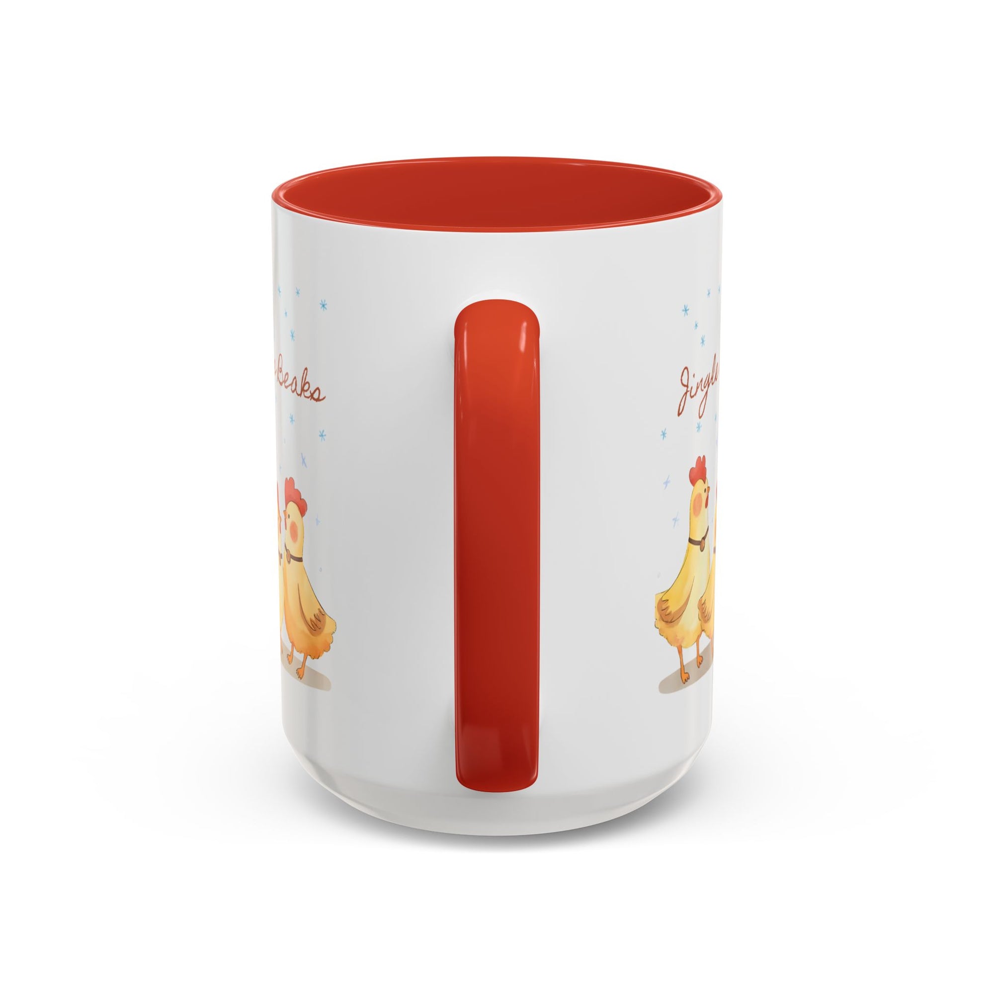 Jingle Beaks Chicken Mug – Funny Holiday Coffee Cup – Farmhouse Christmas Gift for Chicken Lovers  Accent Coffee Mug, Cute Chickens Coffee Cup, Holiday Gift, Fun Kitchen Decor, Farmhouse Style Mug, Unique Present