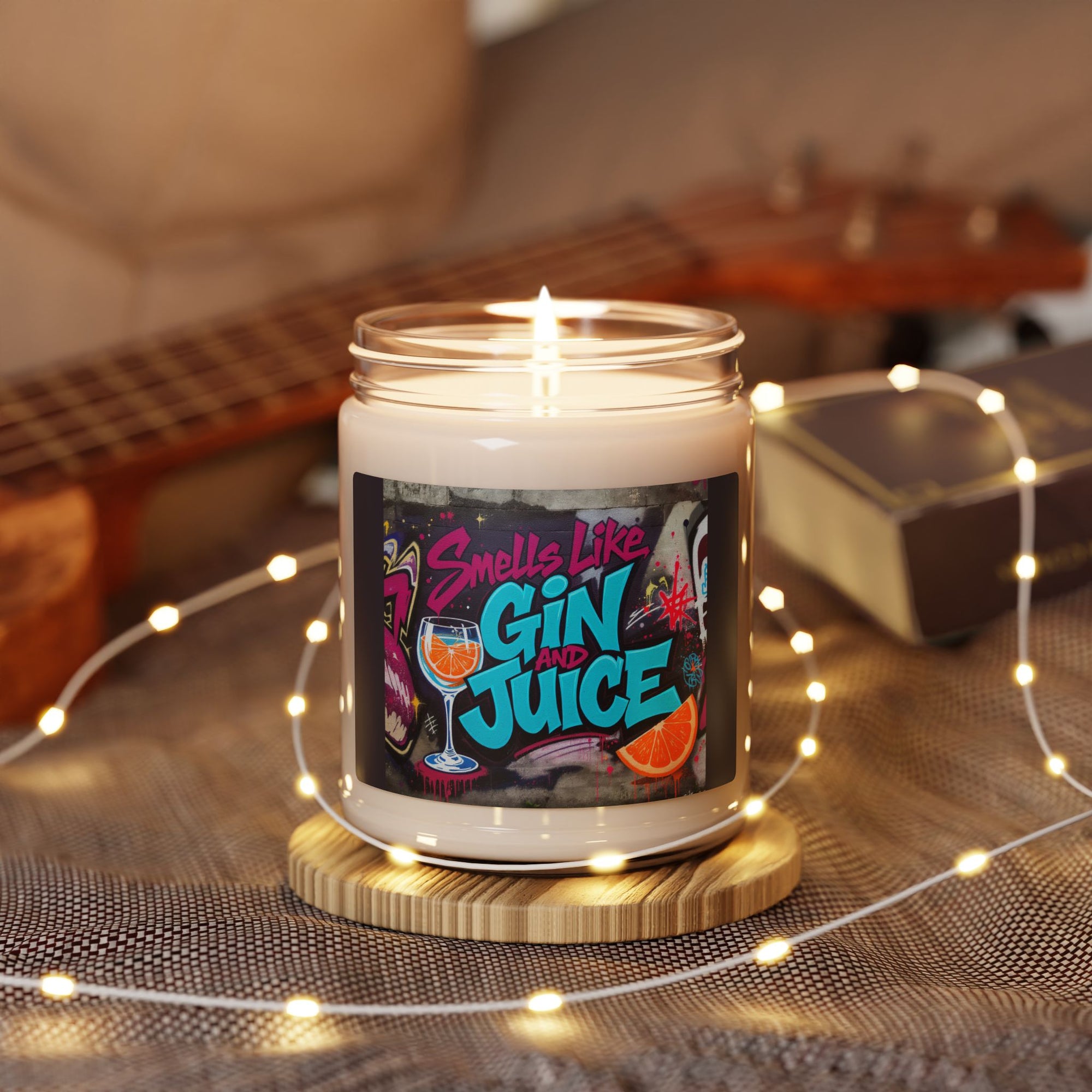 Smells Like Gin and Juice Soy Candle | 90s Nostalgia Gift | Snoop Dogg Inspired Candle | Retro Funny Candle for Music Lovers