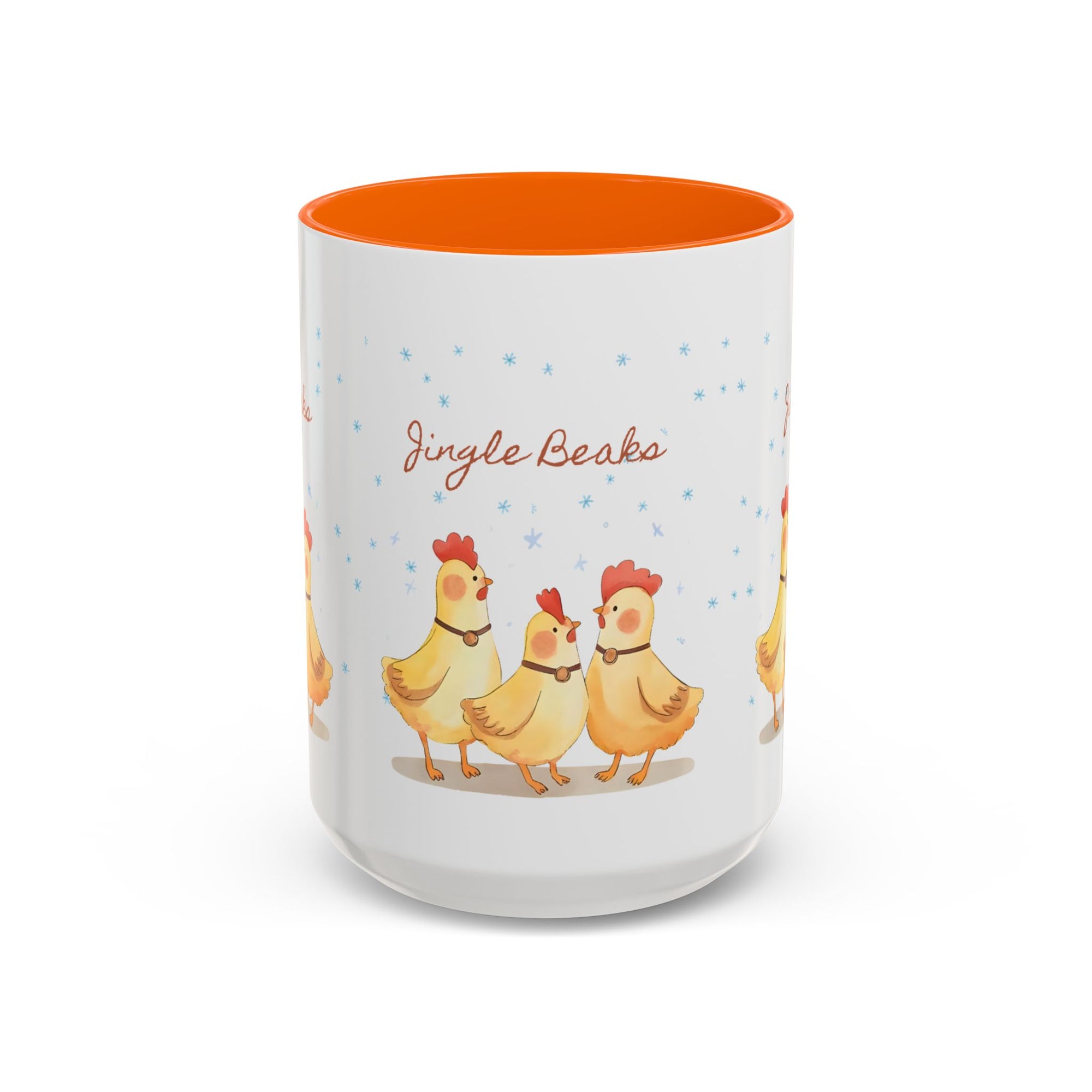 Jingle Beaks Chicken Mug – Funny Holiday Coffee Cup – Farmhouse Christmas Gift for Chicken Lovers  Accent Coffee Mug, Cute Chickens Coffee Cup, Holiday Gift, Fun Kitchen Decor, Farmhouse Style Mug, Unique Present