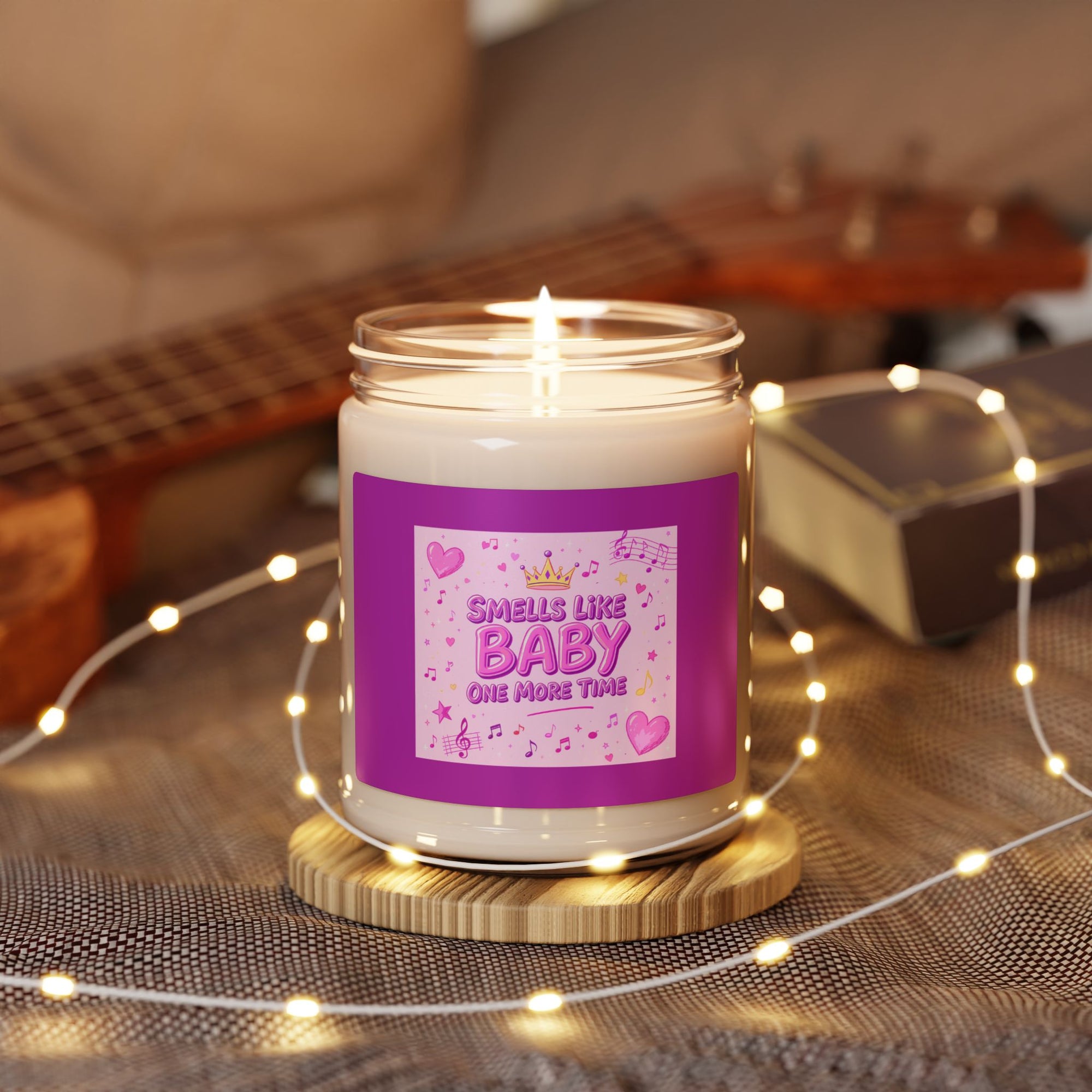 Smells Like Baby One More Time Soy Candle | 90s Nostalgia Gift | Britney Spears Inspired Candle | Retro Funny Candle for Music Lovers