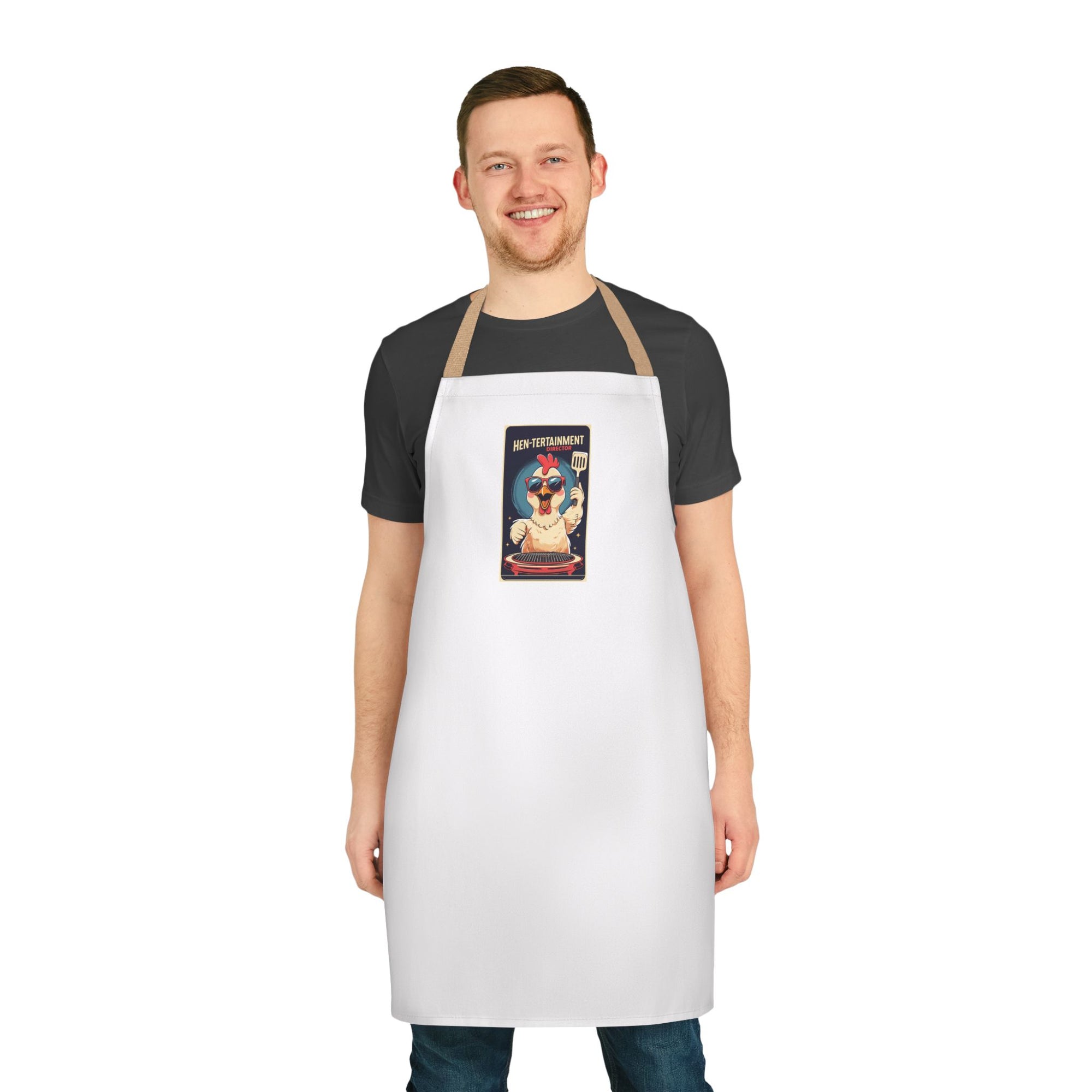 Hen-tertainment Director Chicken Humorous Farmhouse BBQ Cooking Apron - Hen-tertainment, Gift for Chefs, BBQ Lovers, and Chicken Lovers