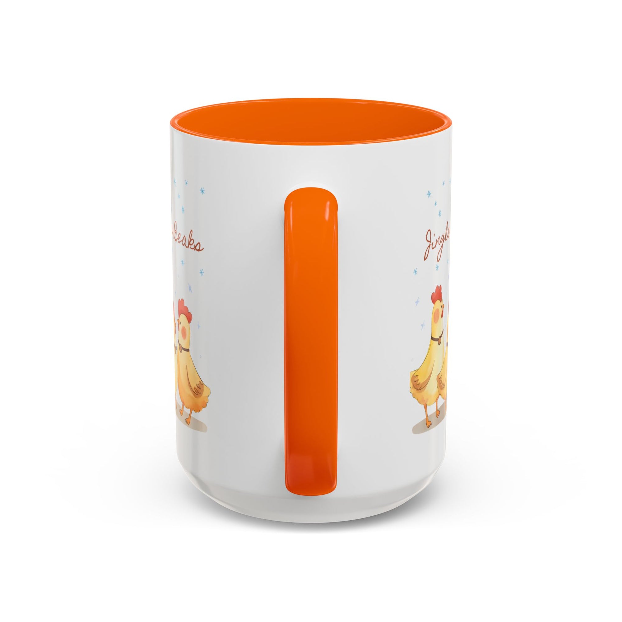 Jingle Beaks Chicken Mug – Funny Holiday Coffee Cup – Farmhouse Christmas Gift for Chicken Lovers  Accent Coffee Mug, Cute Chickens Coffee Cup, Holiday Gift, Fun Kitchen Decor, Farmhouse Style Mug, Unique Present