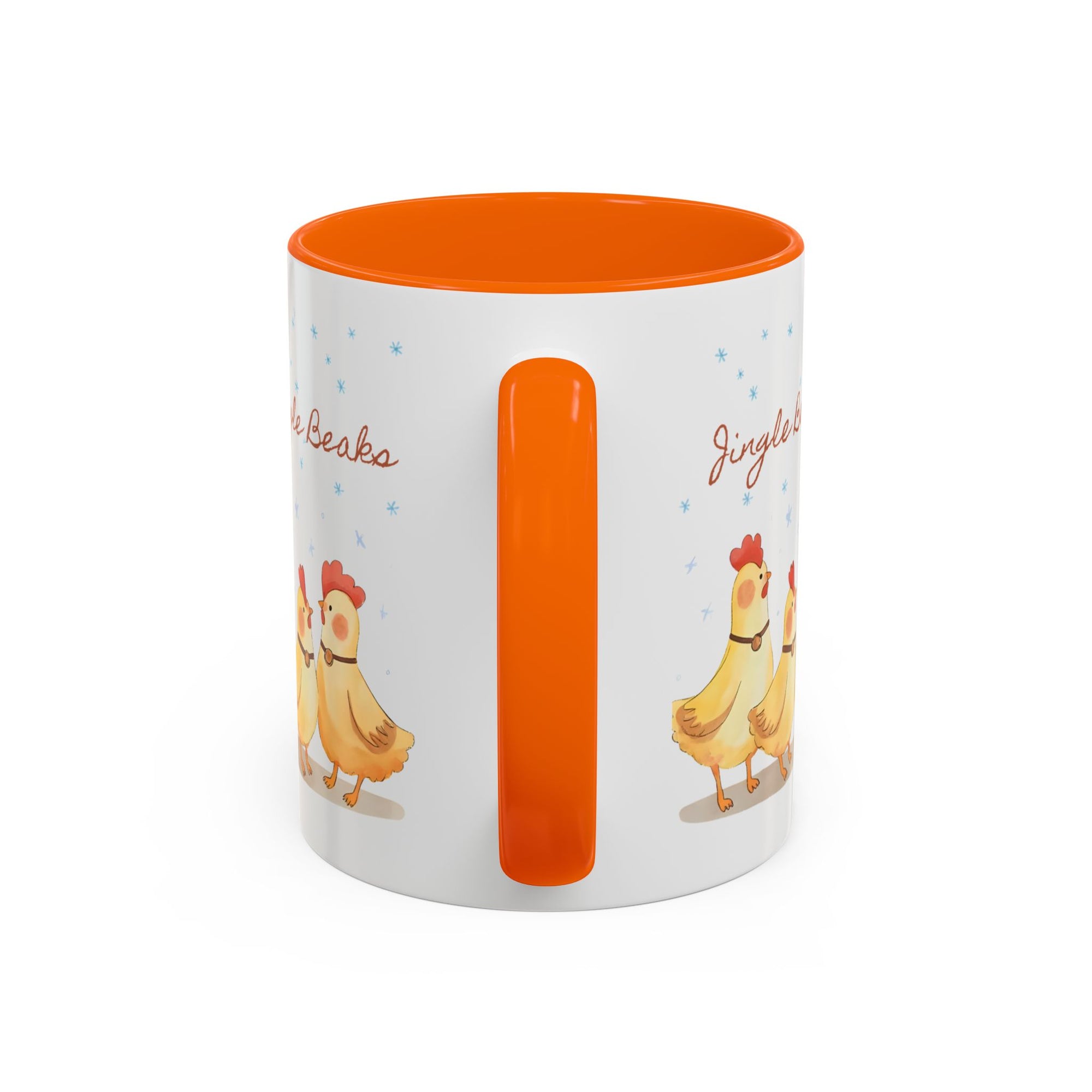 Jingle Beaks Chicken Mug – Funny Holiday Coffee Cup – Farmhouse Christmas Gift for Chicken Lovers  Accent Coffee Mug, Cute Chickens Coffee Cup, Holiday Gift, Fun Kitchen Decor, Farmhouse Style Mug, Unique Present