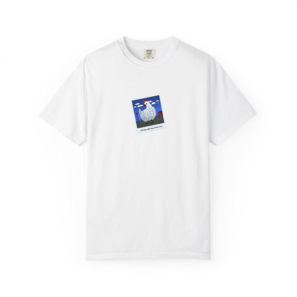 Left Wing Right Wing Chicken Wing Garment-Dyed T-Shirt