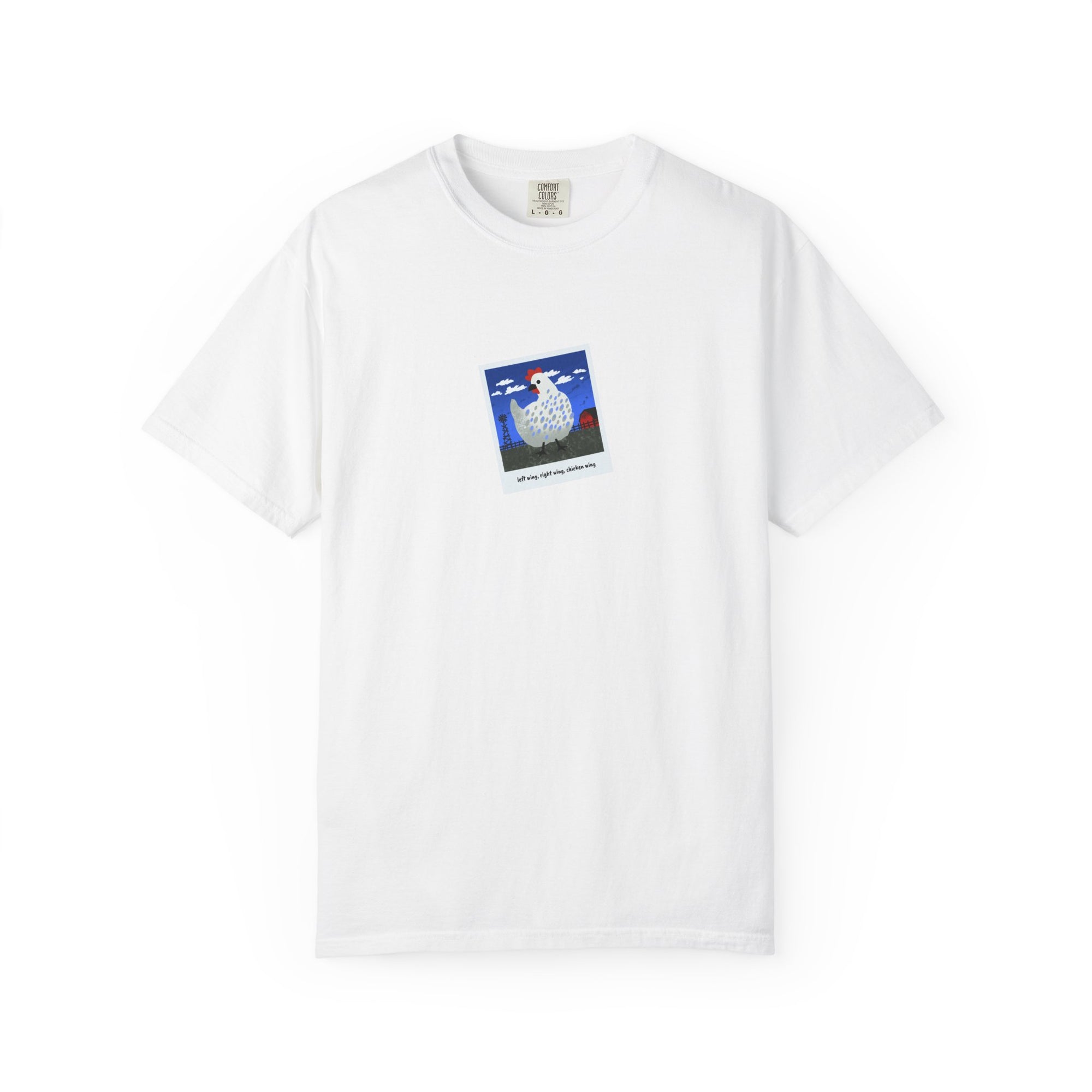 Left Wing Right Wing Chicken Wing Garment-Dyed T-Shirt