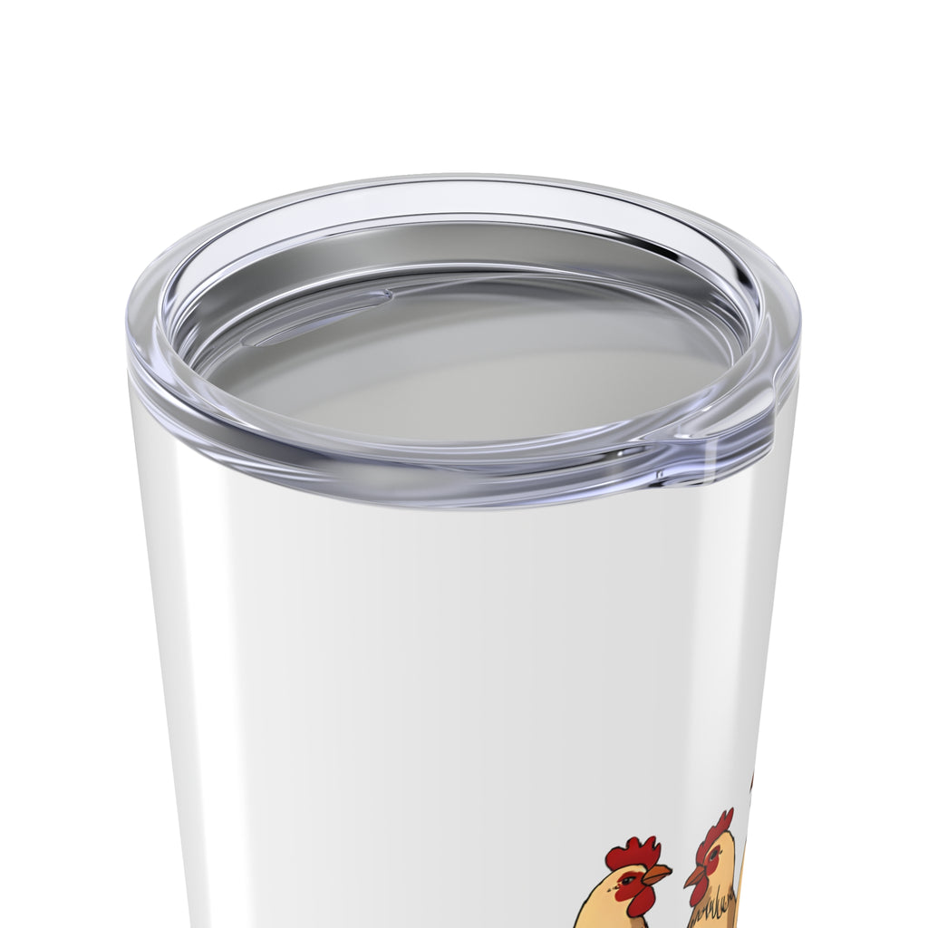 Coop Gossip Headquarters Farmhouse Chicken Tumbler - Cute Coop Gossip Drinkware for Animal Lovers | 20oz Insulated Travel Mug for Gifts, Kitchen Decor, Home