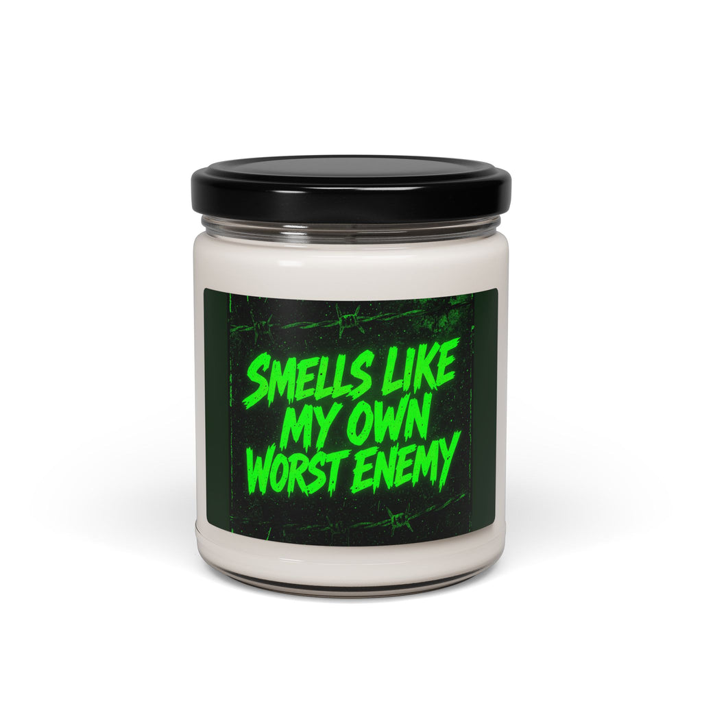 Smells Like My Own Worst Enemy Soy Candle | 90s Nostalgia Gift | Lit Inspired Candle | Retro Funny Candle for Music Lovers Scented Soy Candle, Unique Gift for Friends, Home Decor, Relaxation, Aromatherapy, Halloween Decoration, Funny Quote Candle