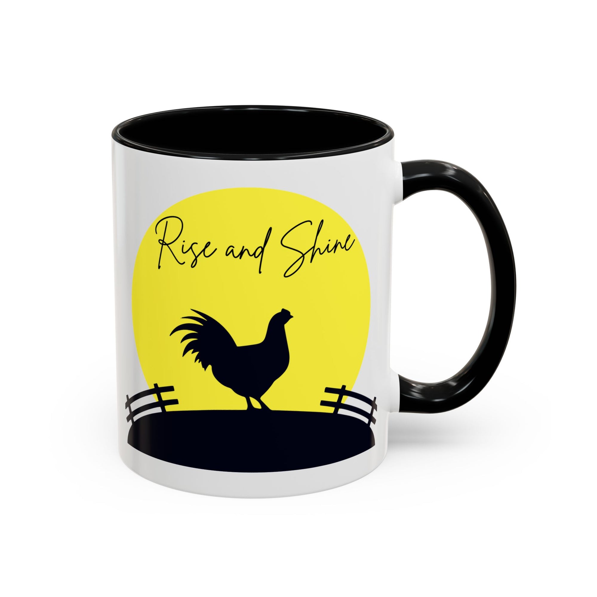 Rise and Shine Rooster Mug – Farmhouse Coffee Cup – Chicken Lover Gift – Country Kitchen Decor – Morning Coffee Tea Mug