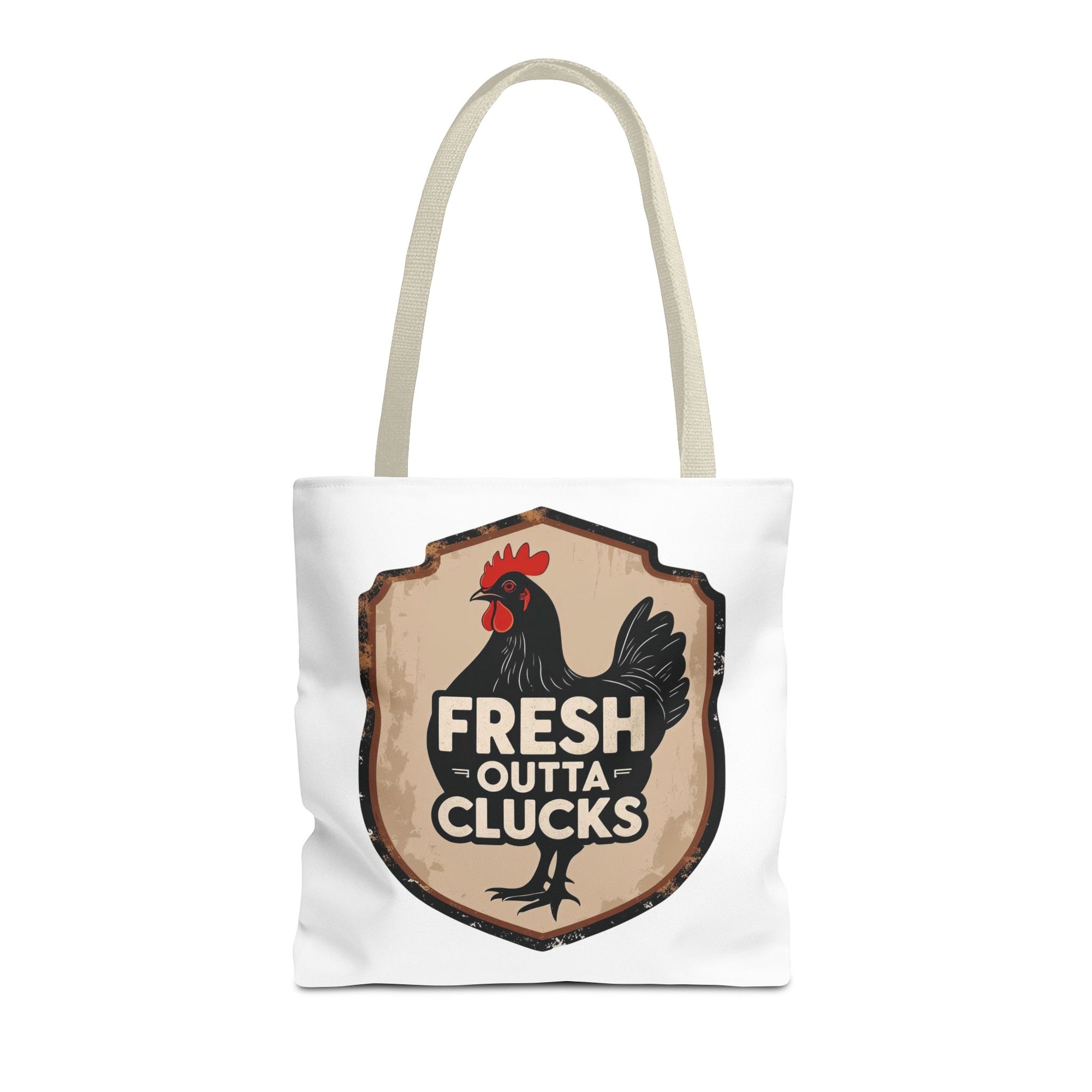 Fresh Outta Clucks Chicken Tote Bag – Funny Farmhouse Market Bag – Gift for Chicken Moms