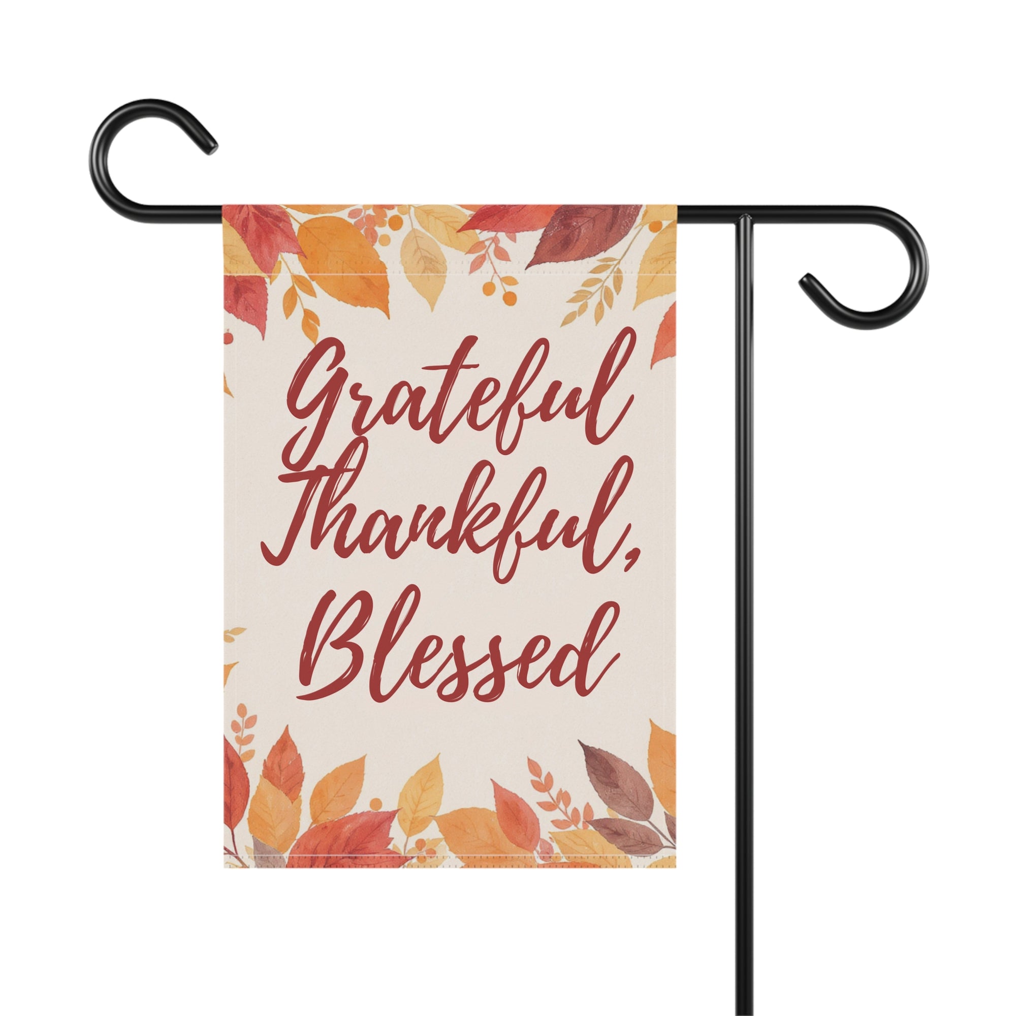Fall Garden Banner: Grateful, Thankful, Blessed | Autumn Decor, Outdoor Flag, Thanksgiving, Home Decor, Seasonal Greeting