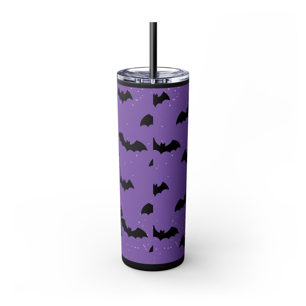 Halloween-Themed Skinny Tumbler with Straw, 20oz | Perfect for Spooky Parties, Trick or Treating, Gifting, or Everyday Use