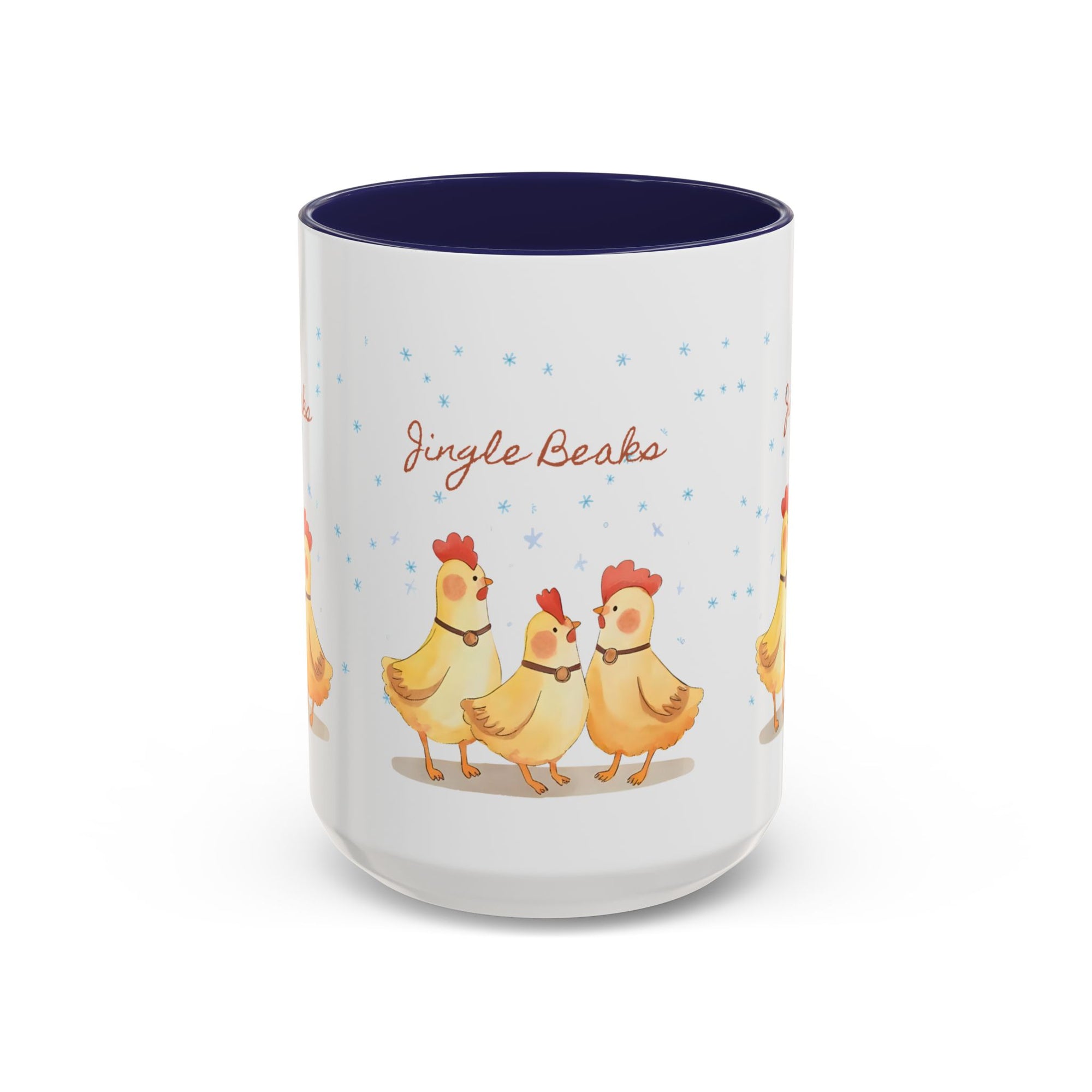 Jingle Beaks Chicken Mug – Funny Holiday Coffee Cup – Farmhouse Christmas Gift for Chicken Lovers  Accent Coffee Mug, Cute Chickens Coffee Cup, Holiday Gift, Fun Kitchen Decor, Farmhouse Style Mug, Unique Present
