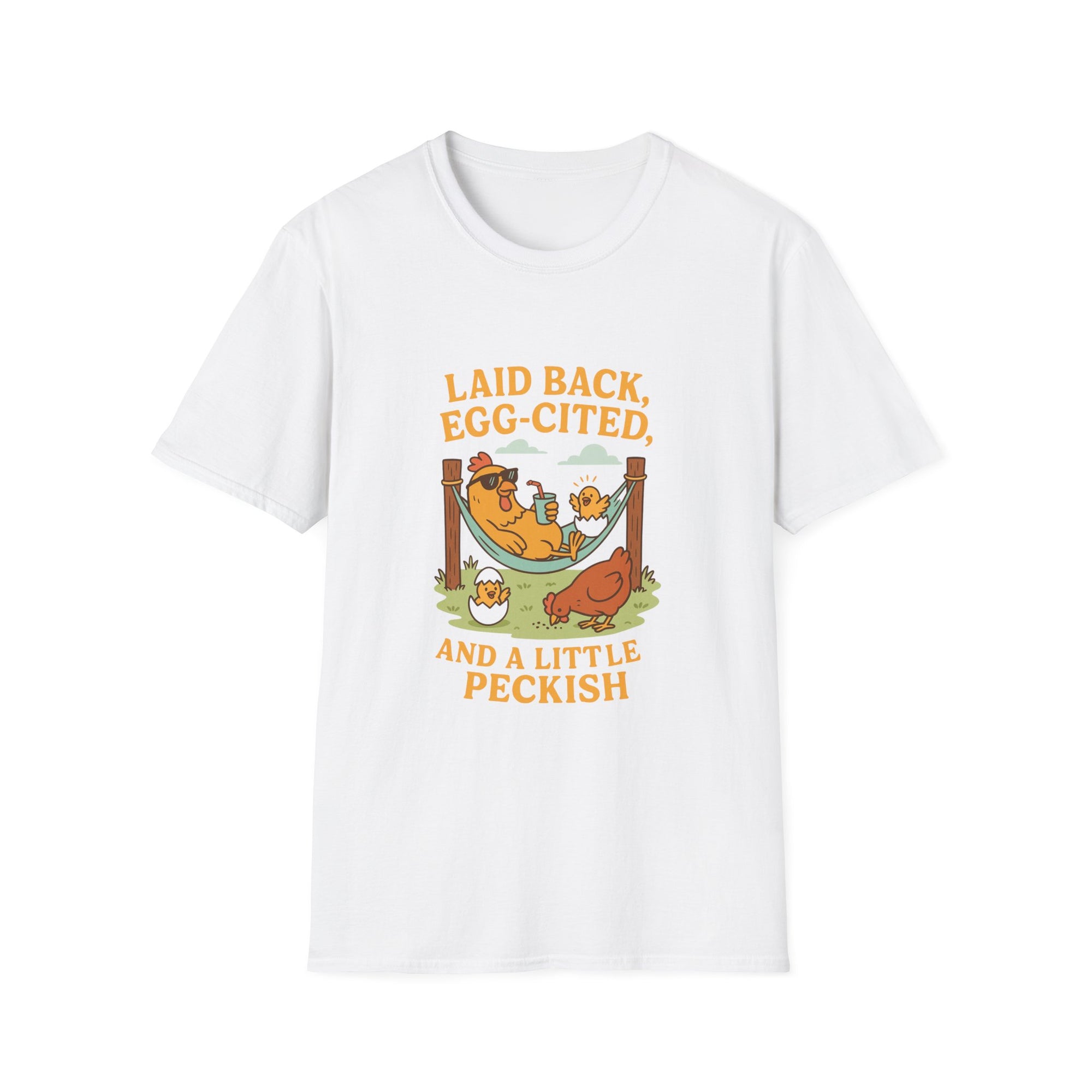 Laid Back Egg-Cited Unisex Softstyle T-Shirt
