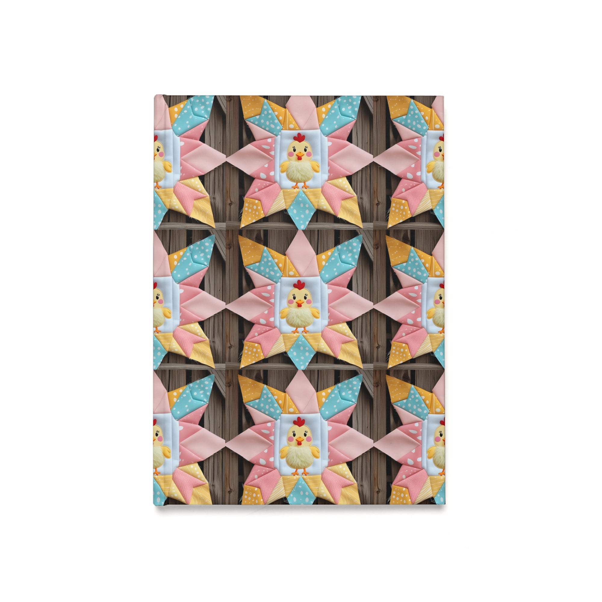 Charming Floral Egg Basket Quilt Block Hardcover Journal | Cute Notebook for Writing, Gifts for Kids, Journaling, Scrapbooking, Art Projects
