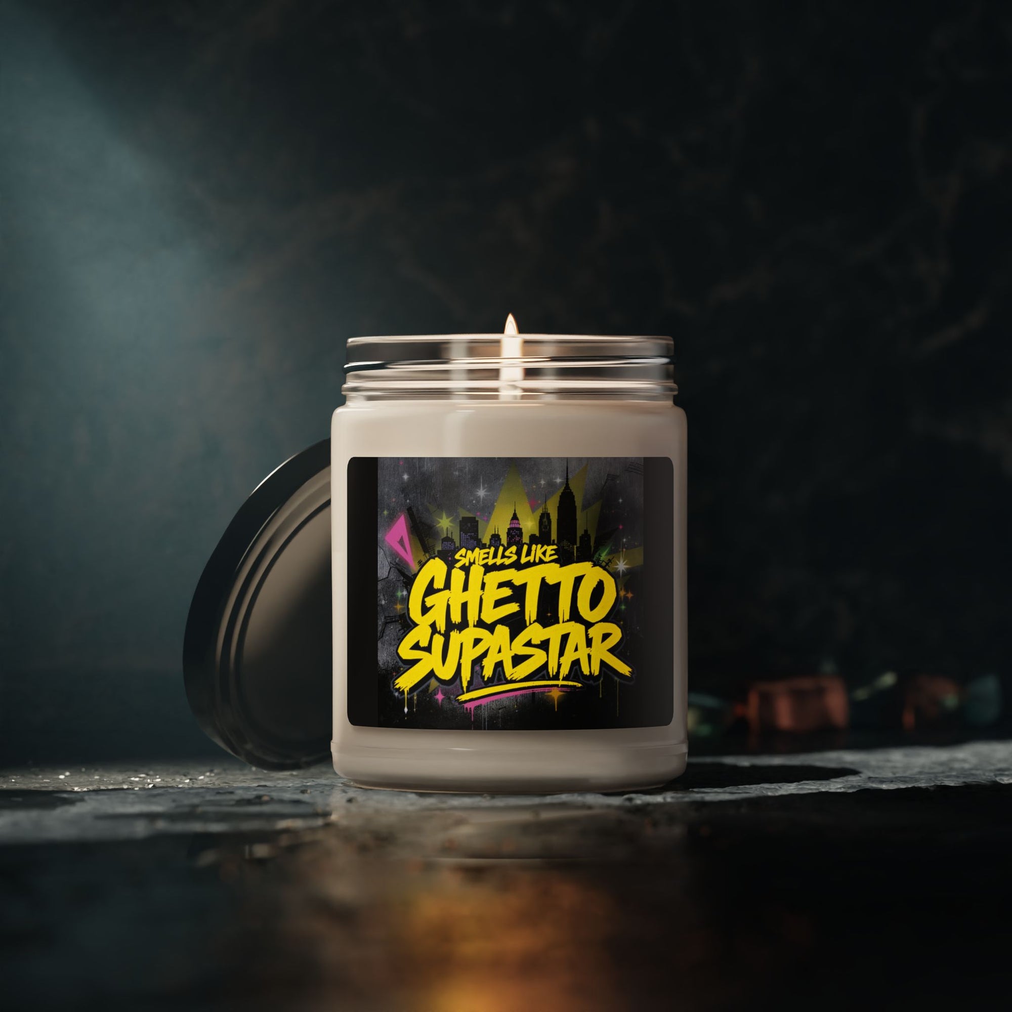 Smells Like Ghetto Supastar Soy Candle | 90s Nostalgia Gift | Pras, Mya & ODB Inspired Candle | Retro Funny Candle for Music Lovers