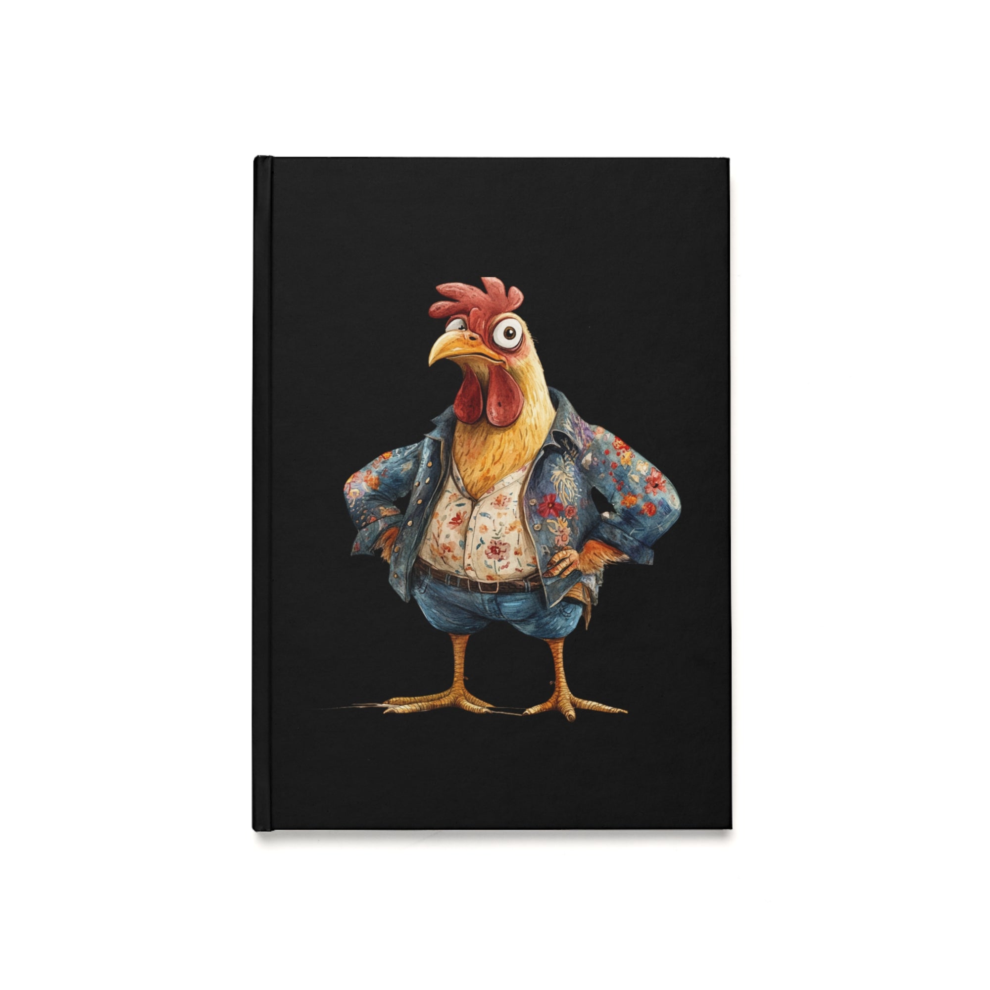 Funny Chicken Hardcover Journal, Quirky Notebook for Writers, Gift for Farmers, Daily Planner, Creative Sketchbook