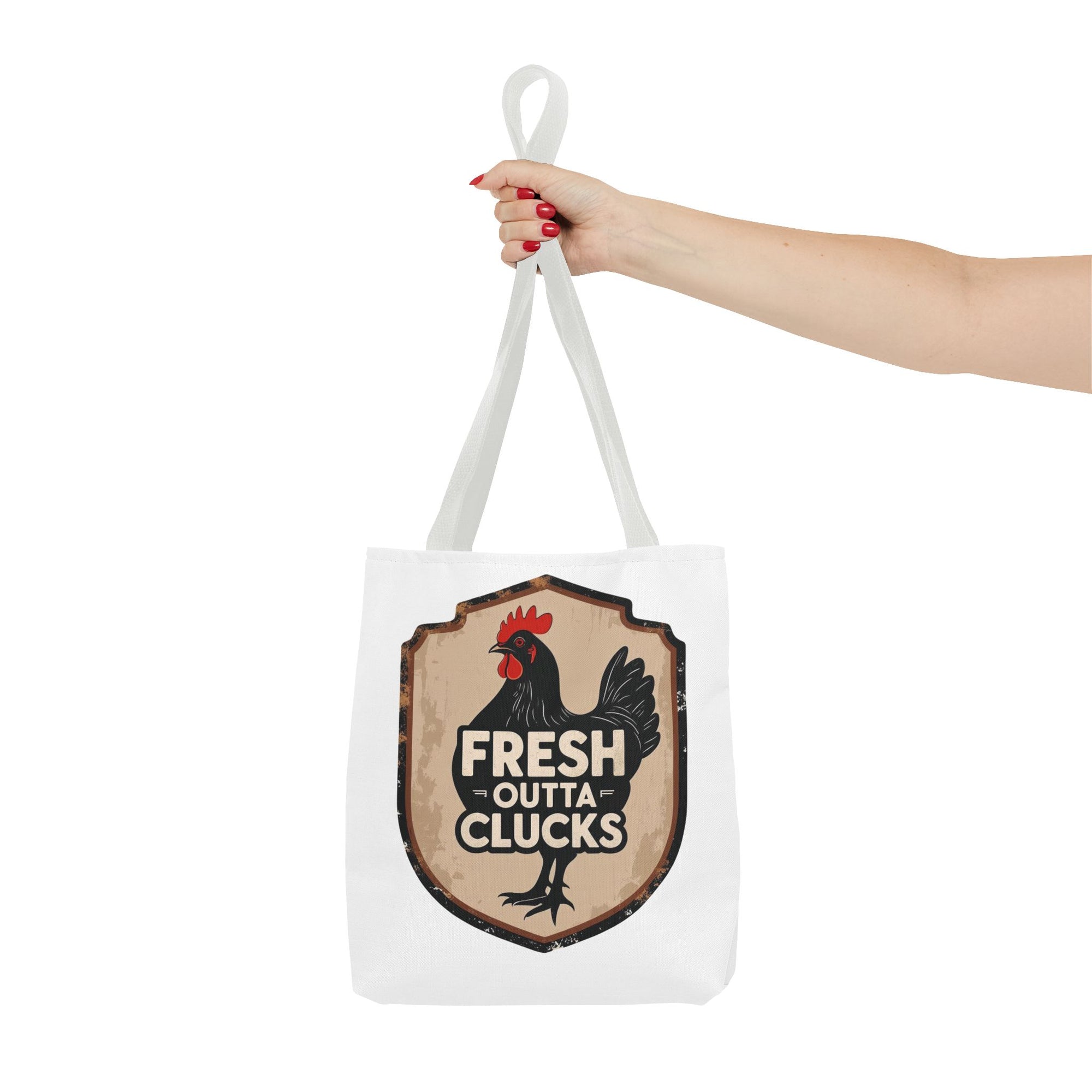 Fresh Outta Clucks Chicken Tote Bag – Funny Farmhouse Market Bag – Gift for Chicken Moms