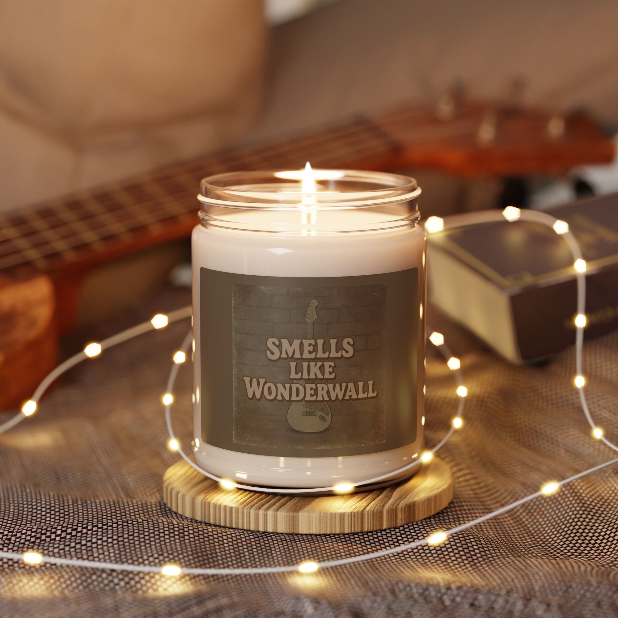 Smells Like Wonderwall Soy Candle | 90s Nostalgia Gift | Oasis Inspired Candle | Retro Funny Candle for Music Lovers